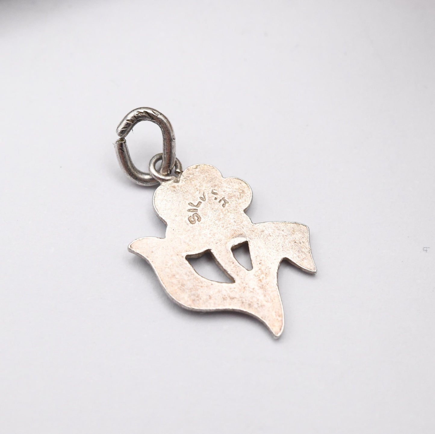 Vintage Sterling Silver Blue Flower Charm Pendant - Enamel | Floral | Garden | Souvenir Gift for Charm Bracelet