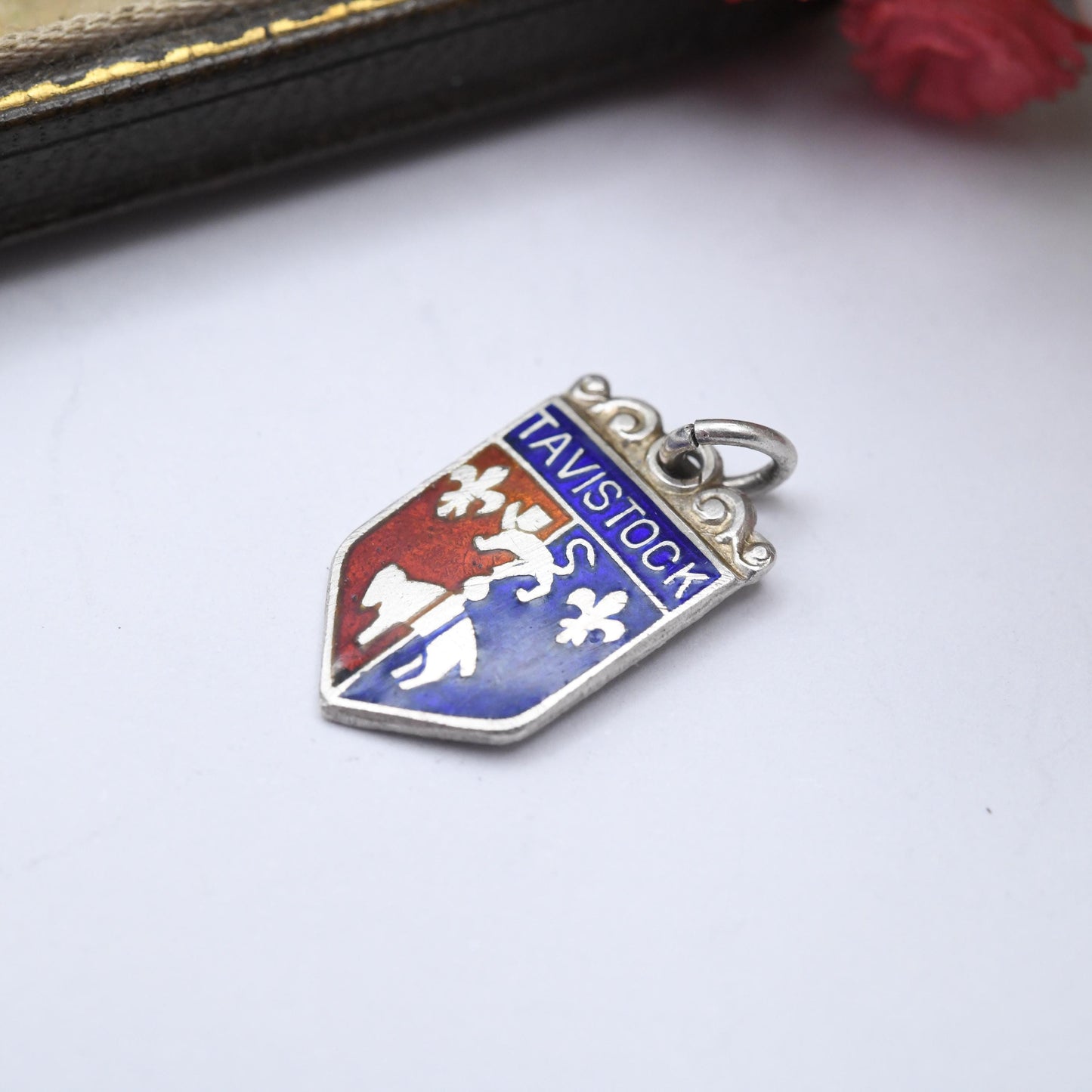 Vintage Sterling Silver Tavistock Charm Pendant - England | Devon | Souvenir Gift for Charm Bracelet