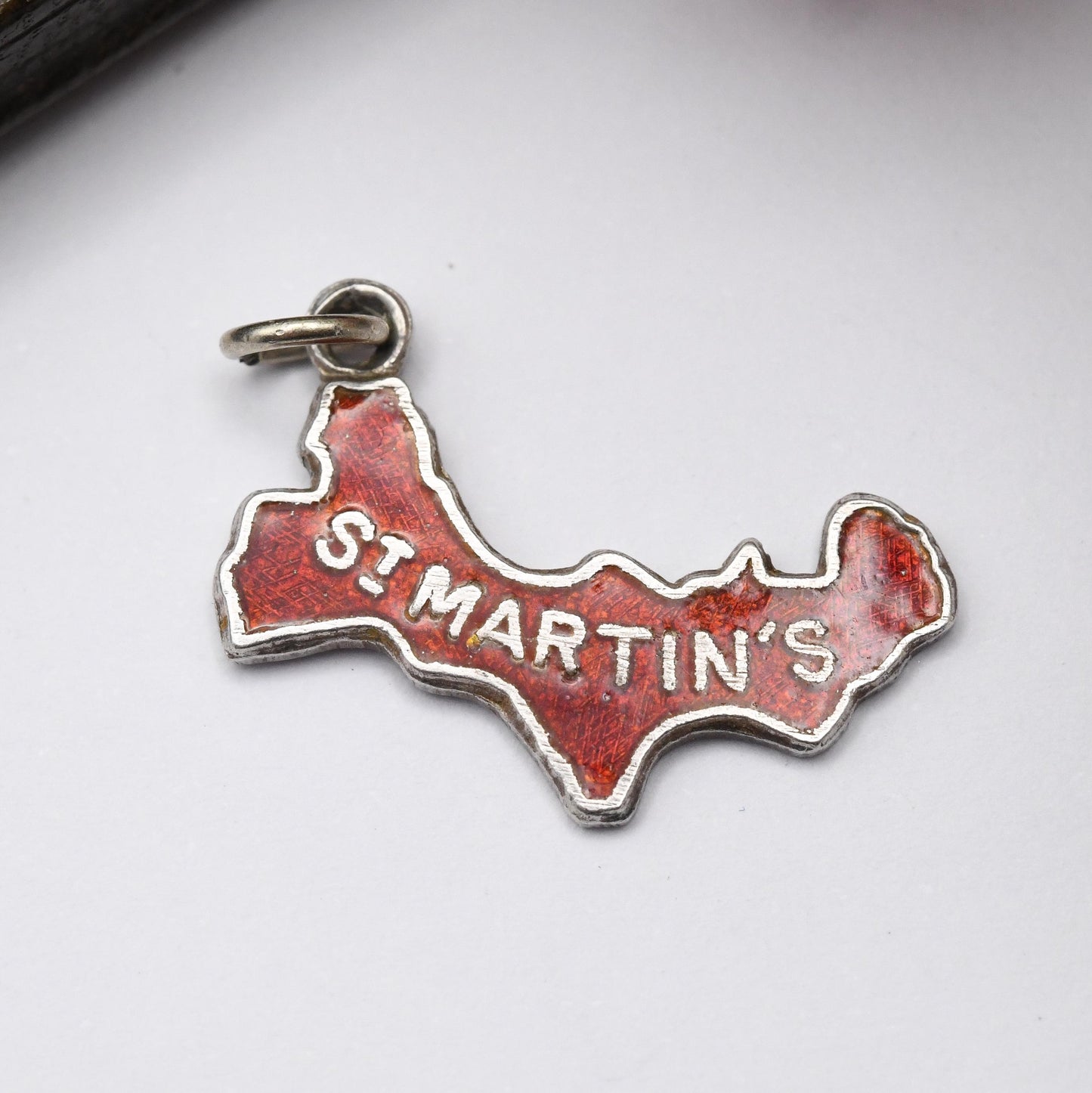 Vintage Sterling Silver St Martin's Charm Pendant - Isles of Scilly | Souvenir Gift for Charm Bracelet