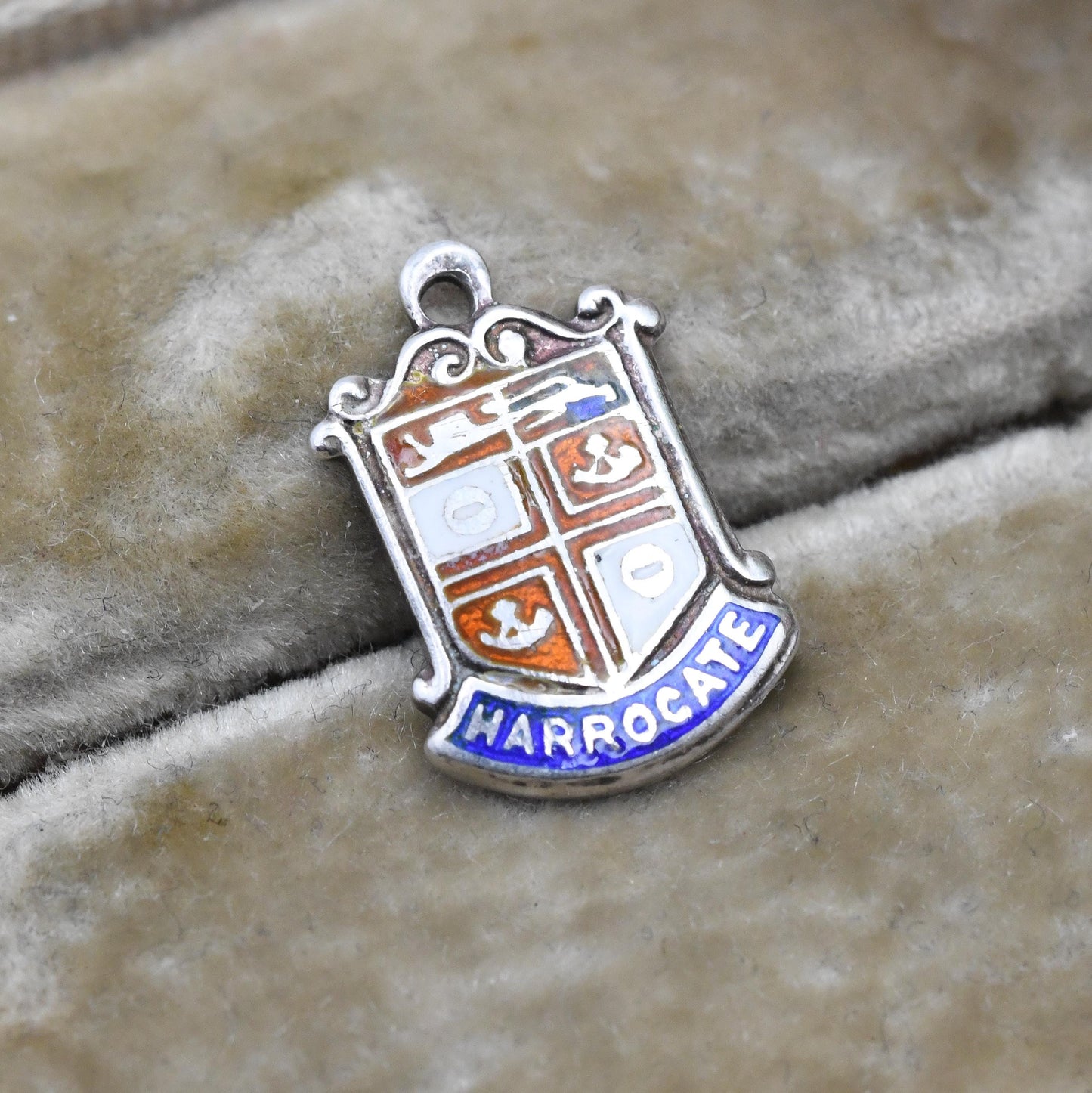 Vintage Sterling Silver Harrogate Charm Pendant - North Yorkshire | Souvenir Gift for Charm Bracelet