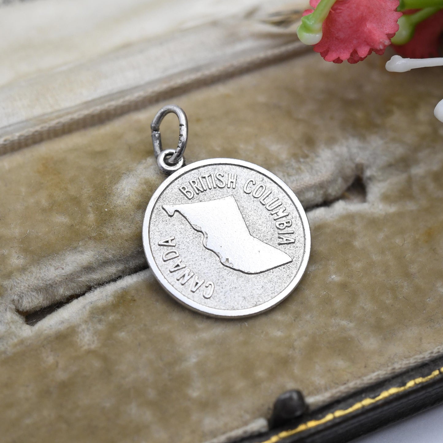 Vintage Sterling Silver British Columbia Canada EMC Charm Pendant - Canadian Charm | Souvenir Gift for Charm Bracelet