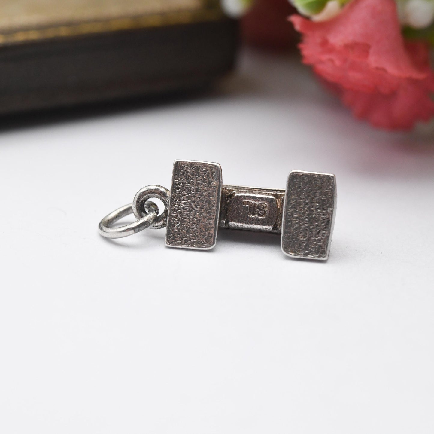 Vintage Sterling Silver Covered Bridge Charm Pendant - America | USA | Travel Charm | Tourist | Souvenir Gift for Charm Bracelet