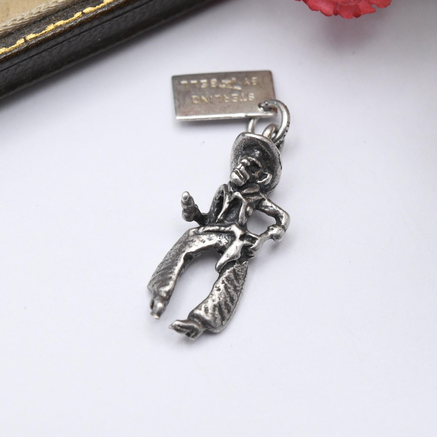 Vintage Sterling Silver Bell Trading Post Cowboy Sheriff Charm Pendant - Rare | Native American | Gift for Charm Bracelet