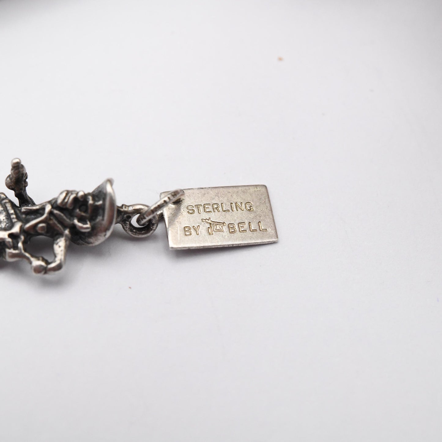 Vintage Sterling Silver Bell Trading Post Cowboy Sheriff Charm Pendant - Rare | Native American | Gift for Charm Bracelet
