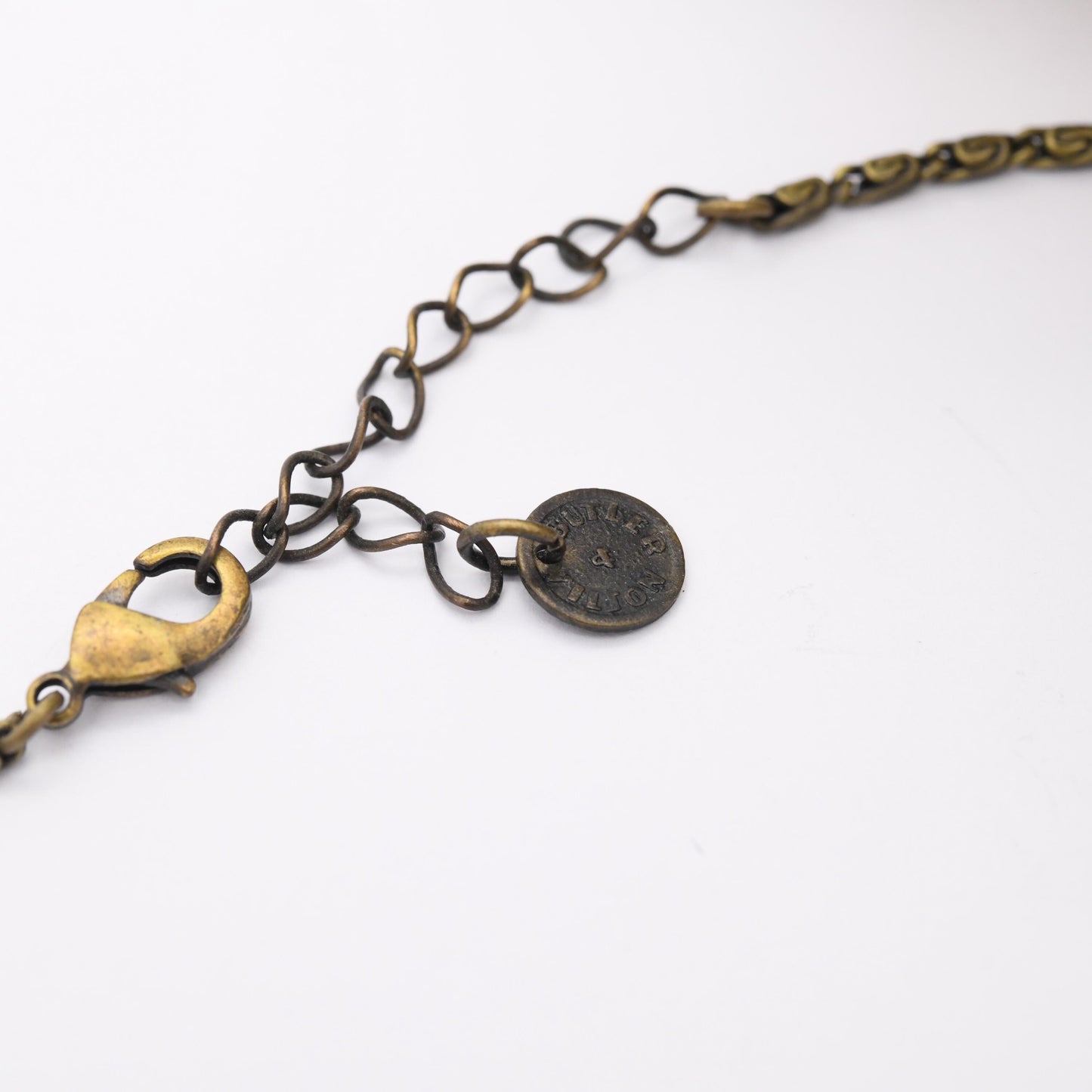 Vintage Butler and Wilson Necklace B&W Colourful Stones - Antiqued Brass Colour Rainbow Glitter | Branded Costume Jewellery