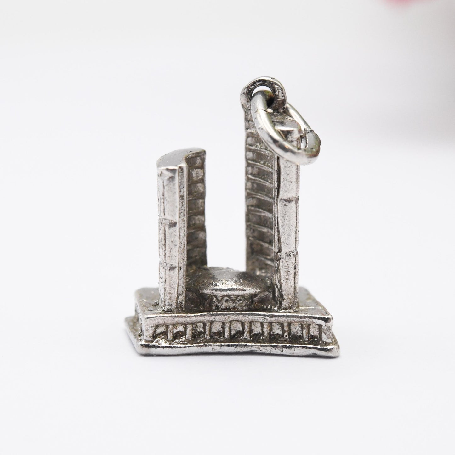 Vintage Sterling Silver Toronto City Hall EJ Charm Pendant - Souvenir Gift for Charm Bracelet