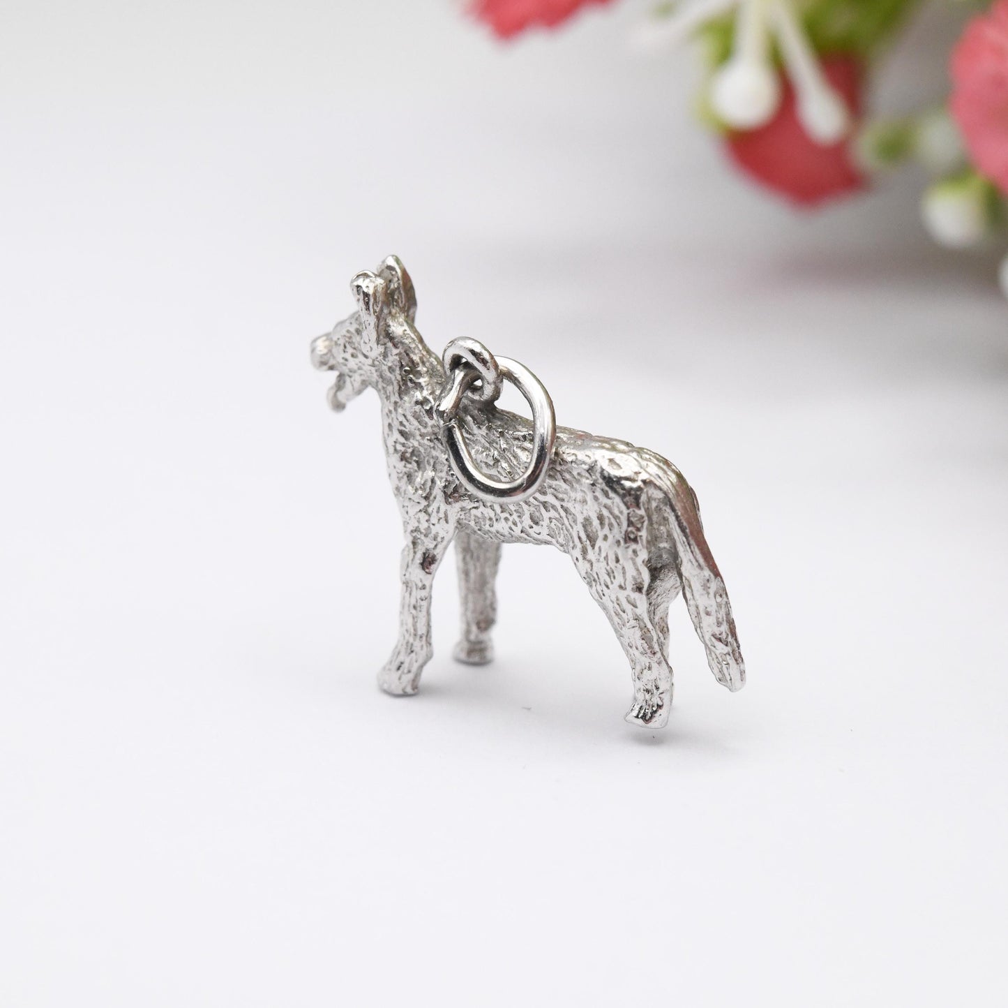 Vintage Sterling Silver German Shepherd Charm Pendant - Alsatian | Dog Charm | Gift for Charm Bracelet