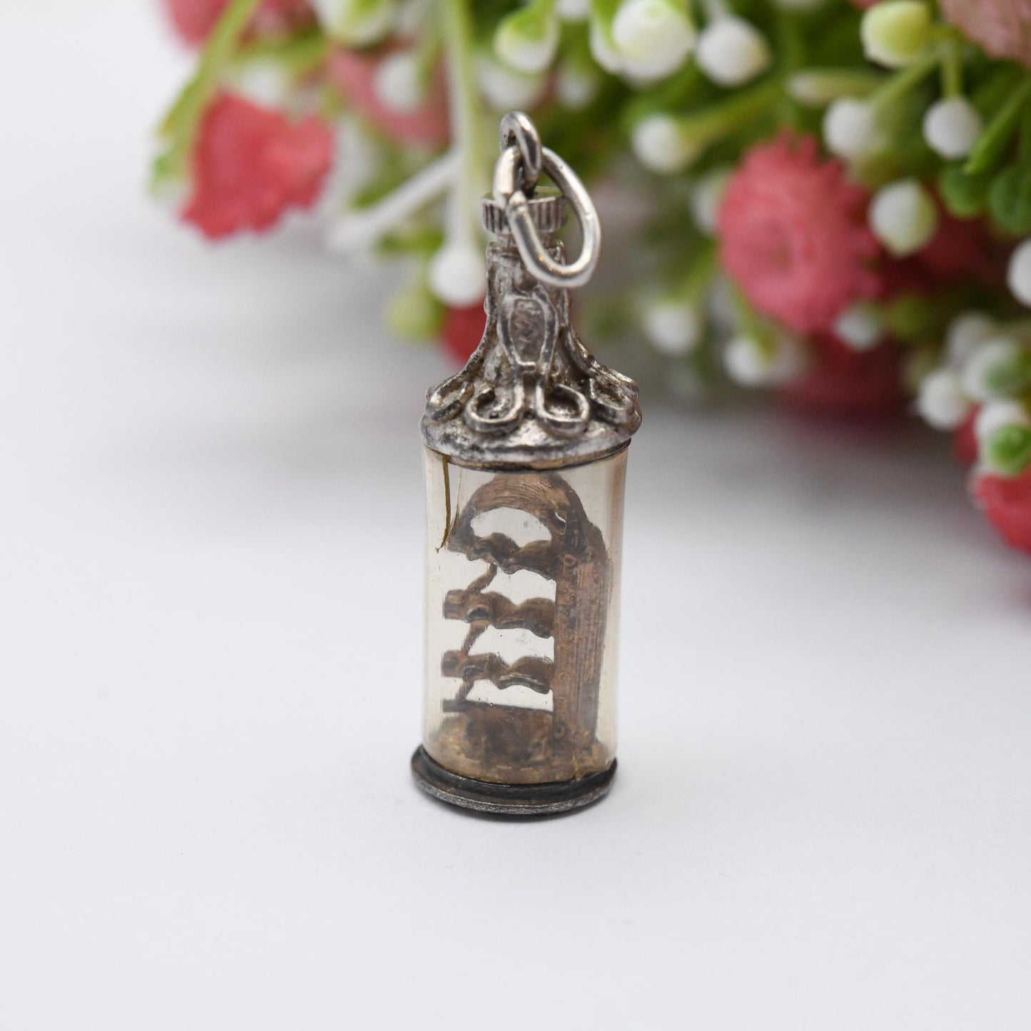 Vintage Sterling Silver NUVO Ship in a Bottle Charm Pendant - Sea | Boat | Souvenir Gift for Charm Bracelet