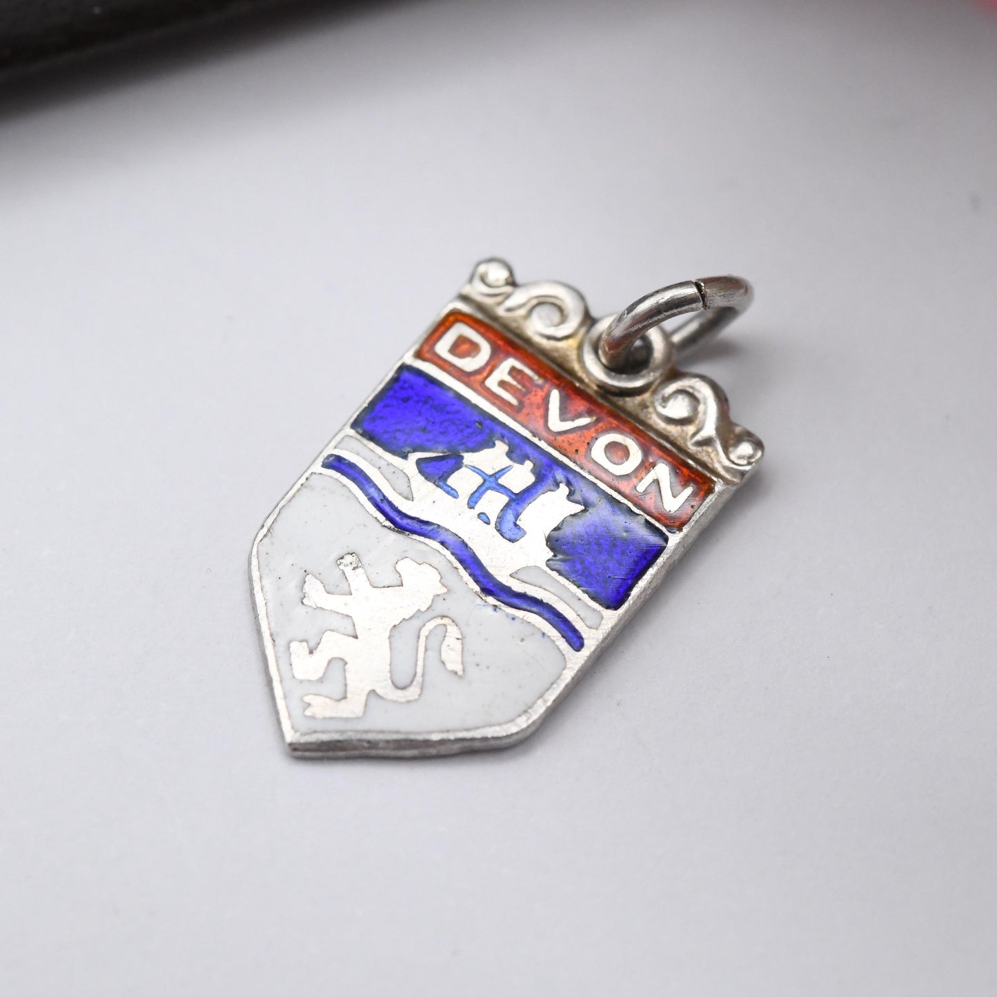 Vintage Sterling Silver Devon Charm Pendant - Cornwall | Souvenir Gift for Charm Bracelet