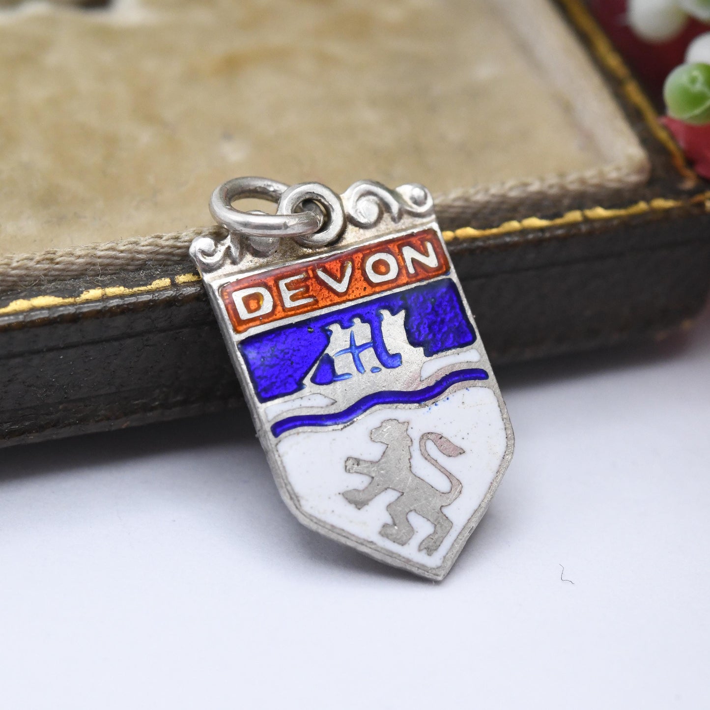 Vintage Sterling Silver Devon Charm Pendant - Cornwall | Souvenir Gift for Charm Bracelet