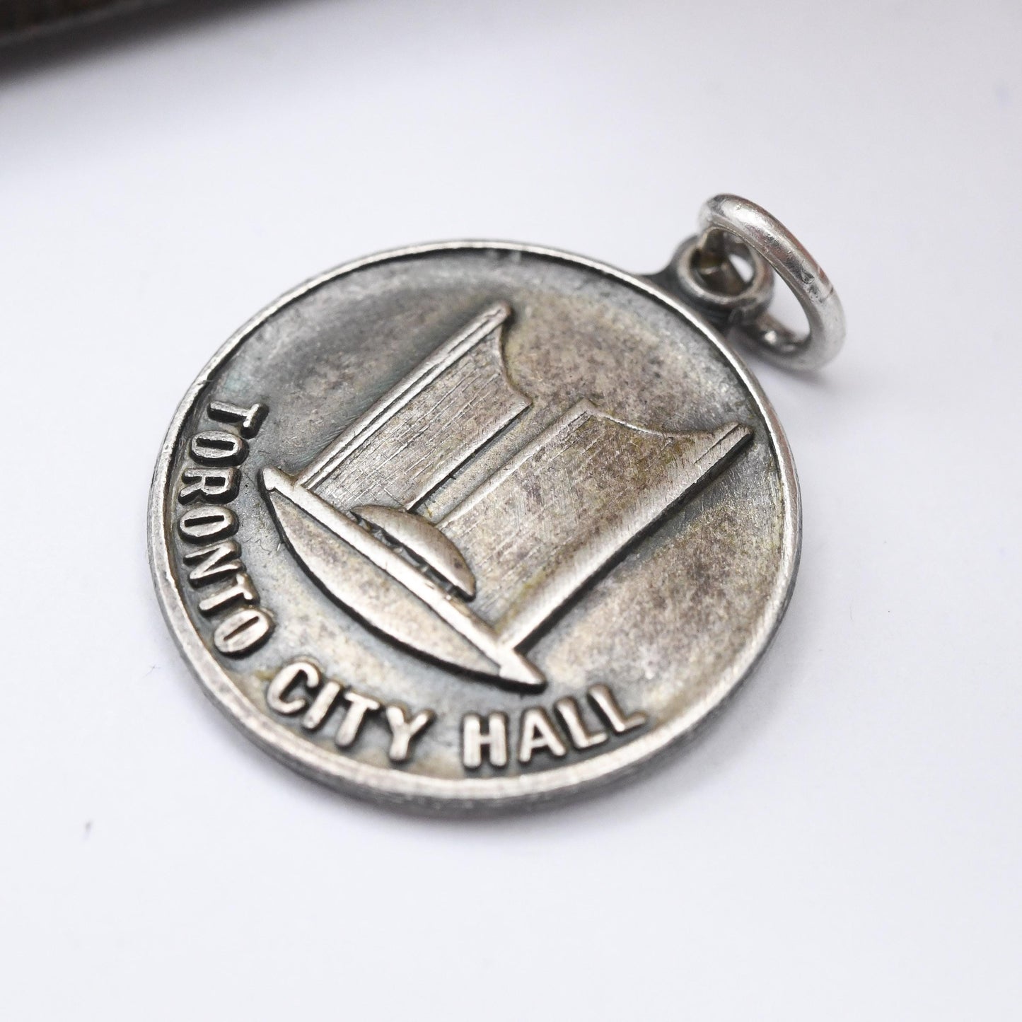 Vintage Sterling Silver Toronto City Hall BM co Charm Pendant - Souvenir Gift for Charm Bracelet
