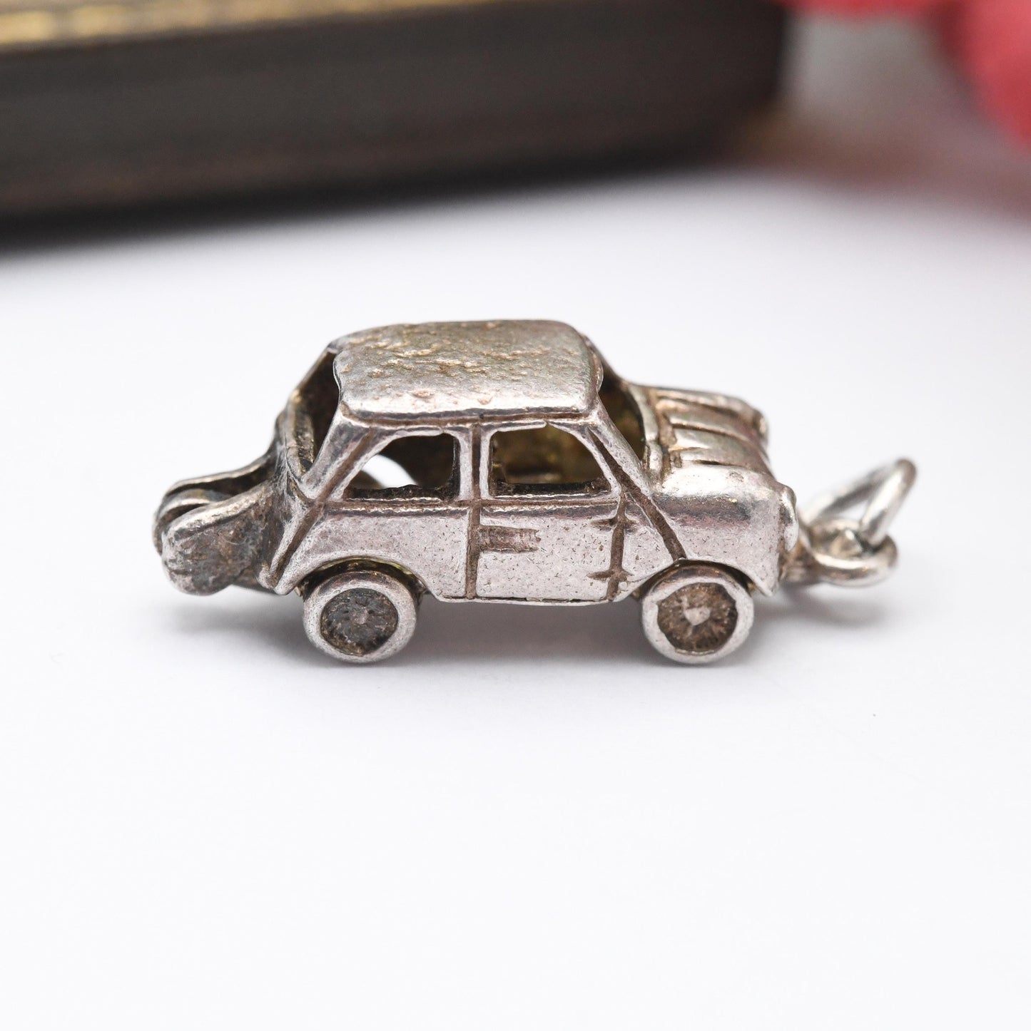 Vintage CHIM Sterling Silver Mini Car Charm Pendant - Opening Charm | Gift for Charm Bracelet