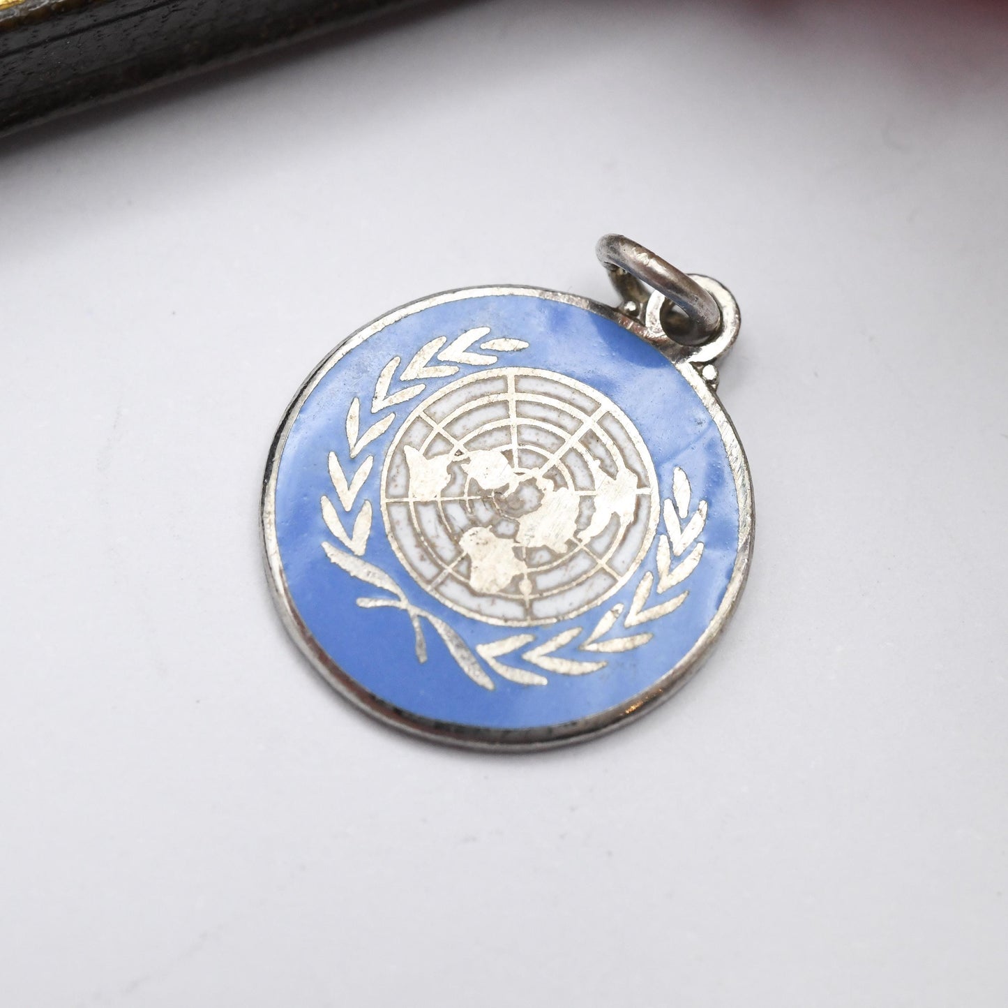 Vintage Sterling Silver United Nations Charm Pendant - UN | Souvenir Gift for Charm Bracelet
