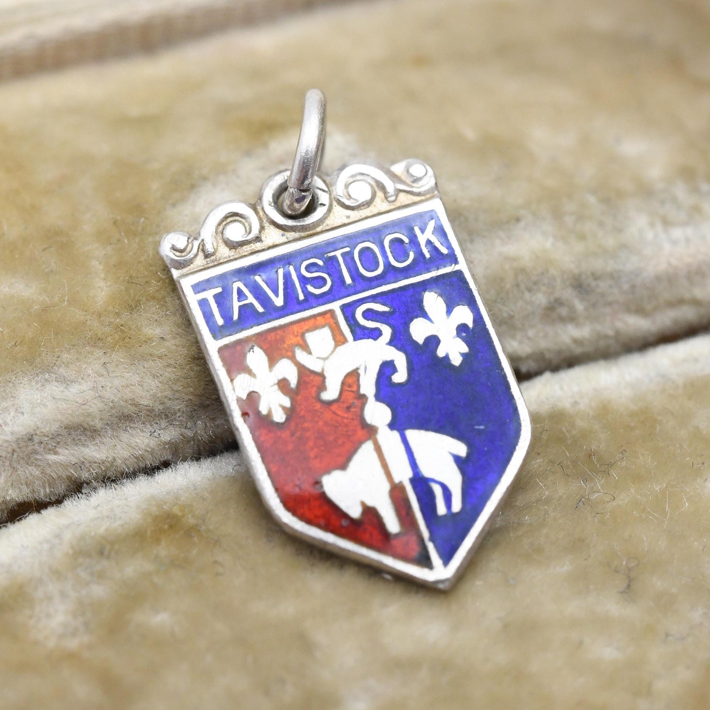 Vintage Sterling Silver Tavistock Charm Pendant - England | Devon | Souvenir Gift for Charm Bracelet