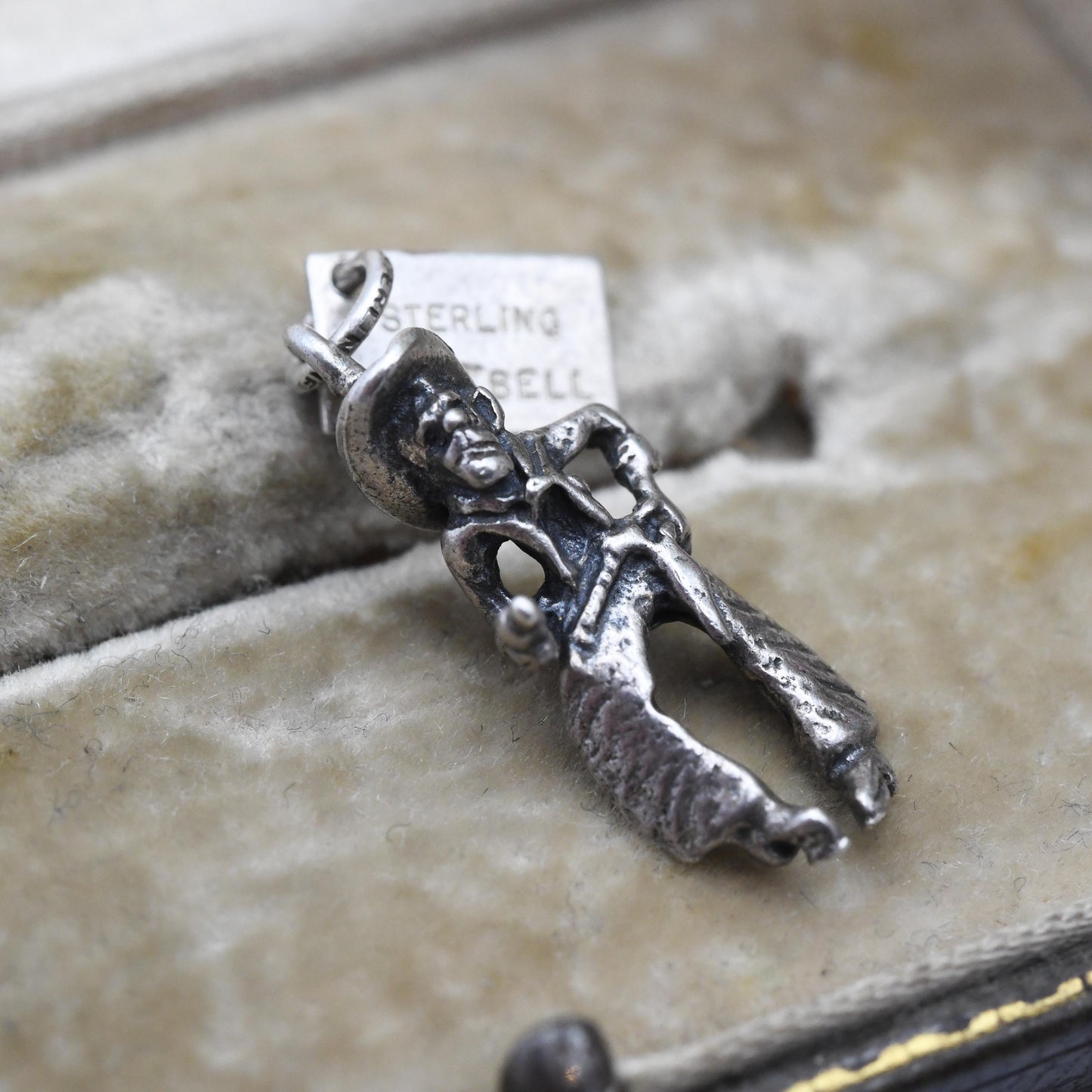 Vintage Sterling Silver Bell Trading Post Cowboy Sheriff Charm Pendant - Rare | Native American | Gift for Charm Bracelet