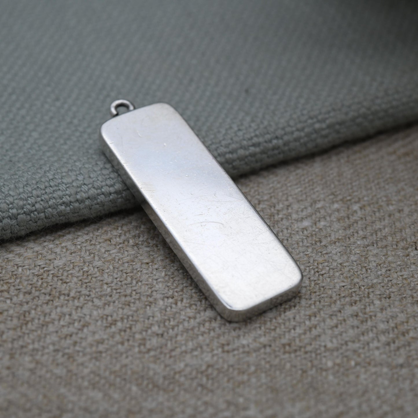 Vintage Sterling Silver Ingot Pendant 1977 with Queen Elizabeth II Silver Jubilee Stamp - Hallmarked Birmingham | Mid-Century Necklace