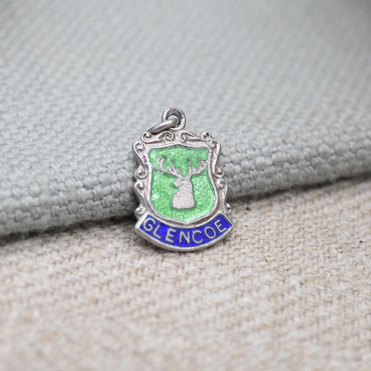 Vintage Sterling Silver Glencoe Charm Pendant - Scottish Charm | Scotland | Souvenir Gift for Charm Bracelet