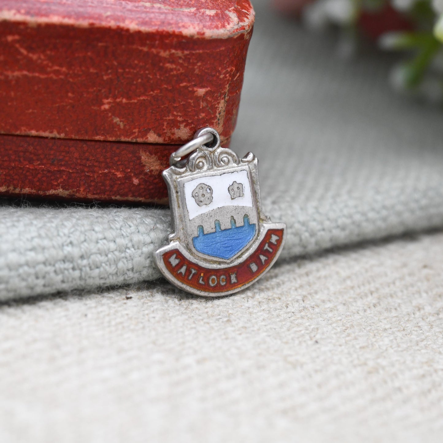 Vintage Sterling Silver Matloch Bath Charm Pendant - England | Derbyshire | Souvenir Gift for Charm Bracelet