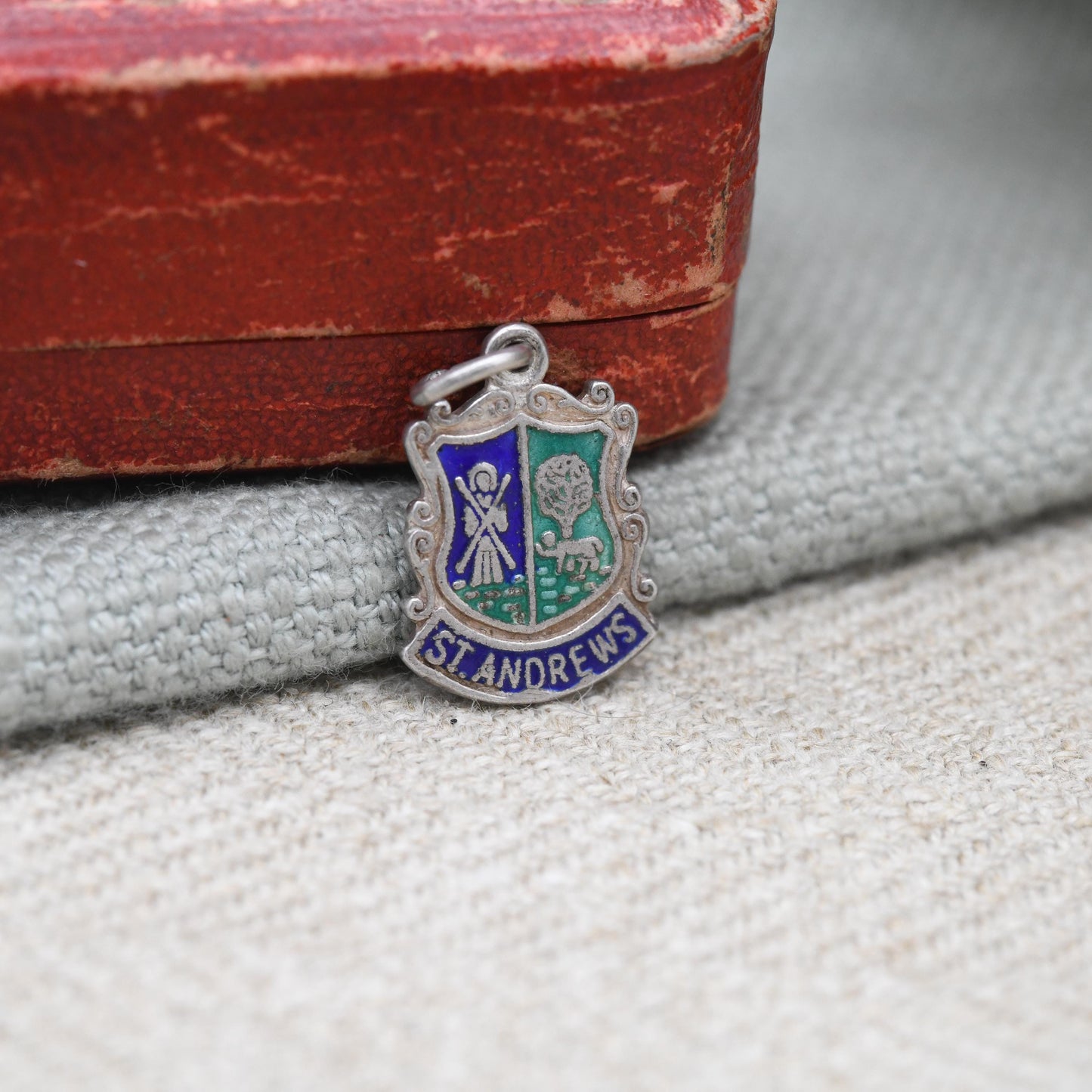 Vintage Sterling Silver St Andrew's Charm Pendant - Scotland | Scottish | Souvenir Gift for Charm Bracelet