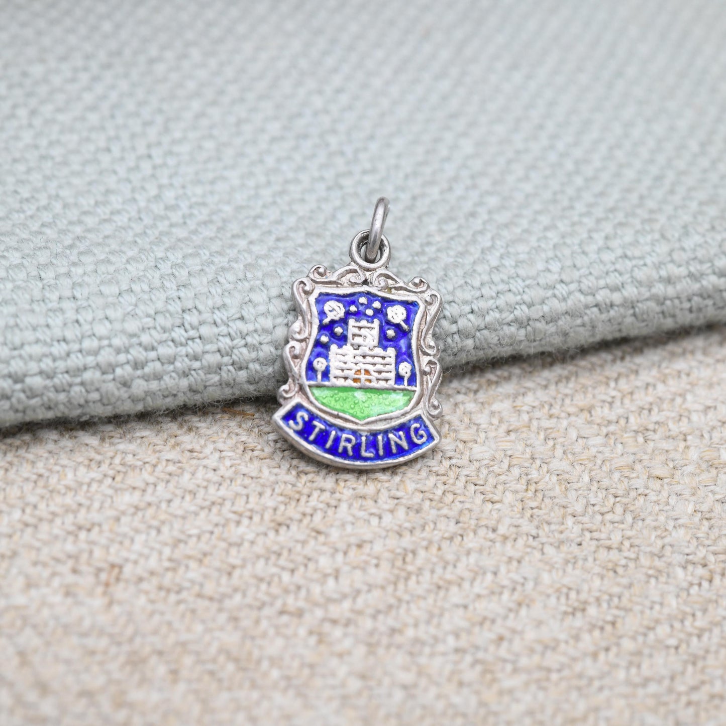 Vintage Sterling Silver Stirling Enamel Souvenir Shield Charm Pendant - Scotland | Travel | Tourist | Souvenir Gift for Charm Bracelet