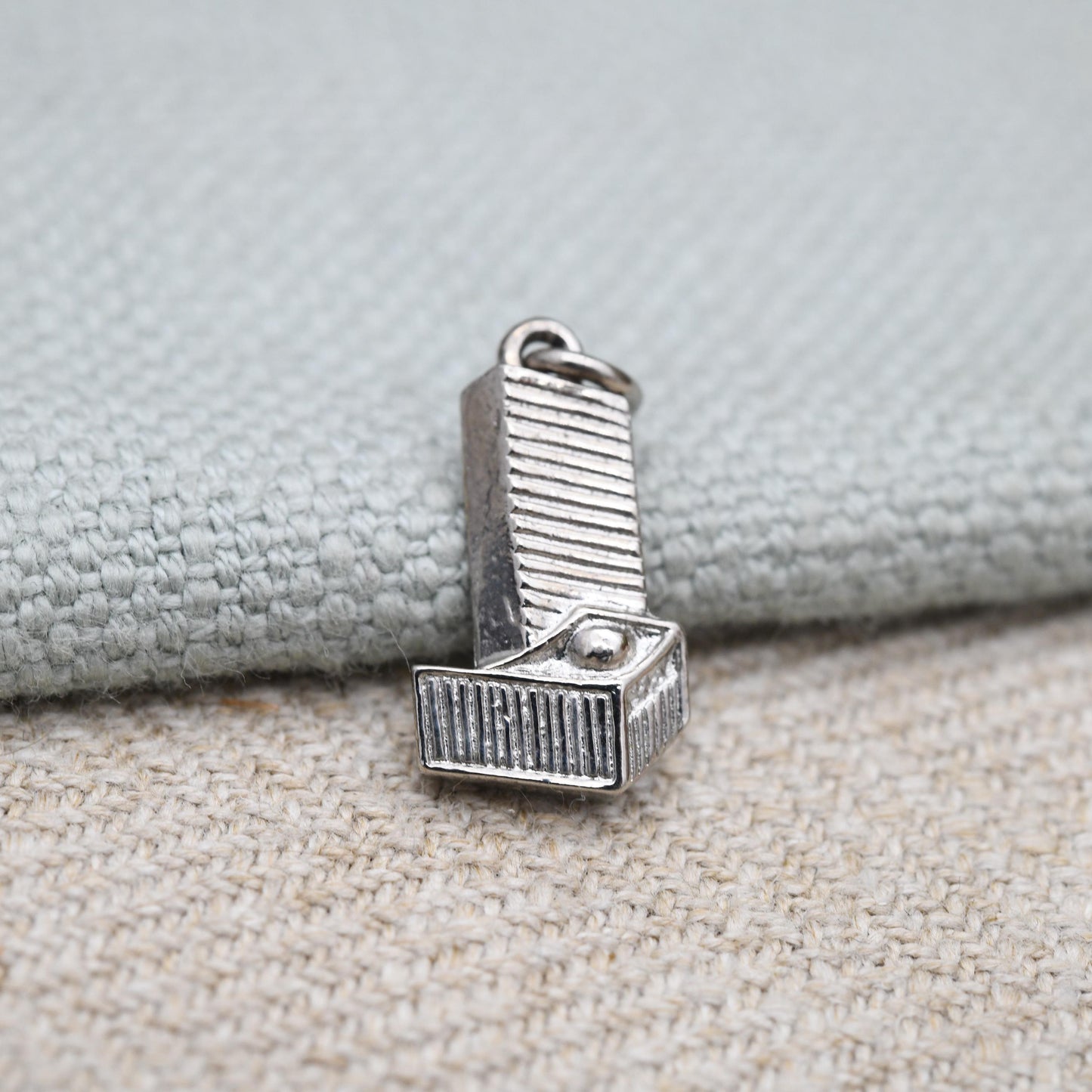 Vintage Sterling Silver United Nations Charm Pendant - UN | Politics | New York | Landmark | Souvenir Gift for Charm Bracelet
