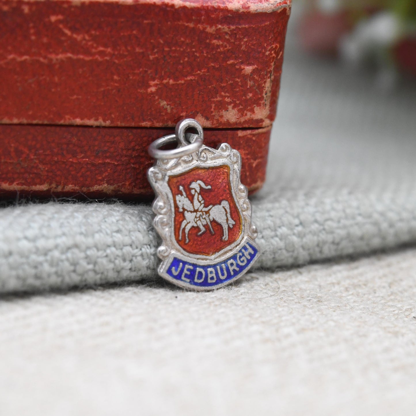 Vintage Sterling Silver Jedburgh Charm Pendant - Scottish | Scotland | Jedburgh | Enamel | Souvenir Gift for Charm Bracelet