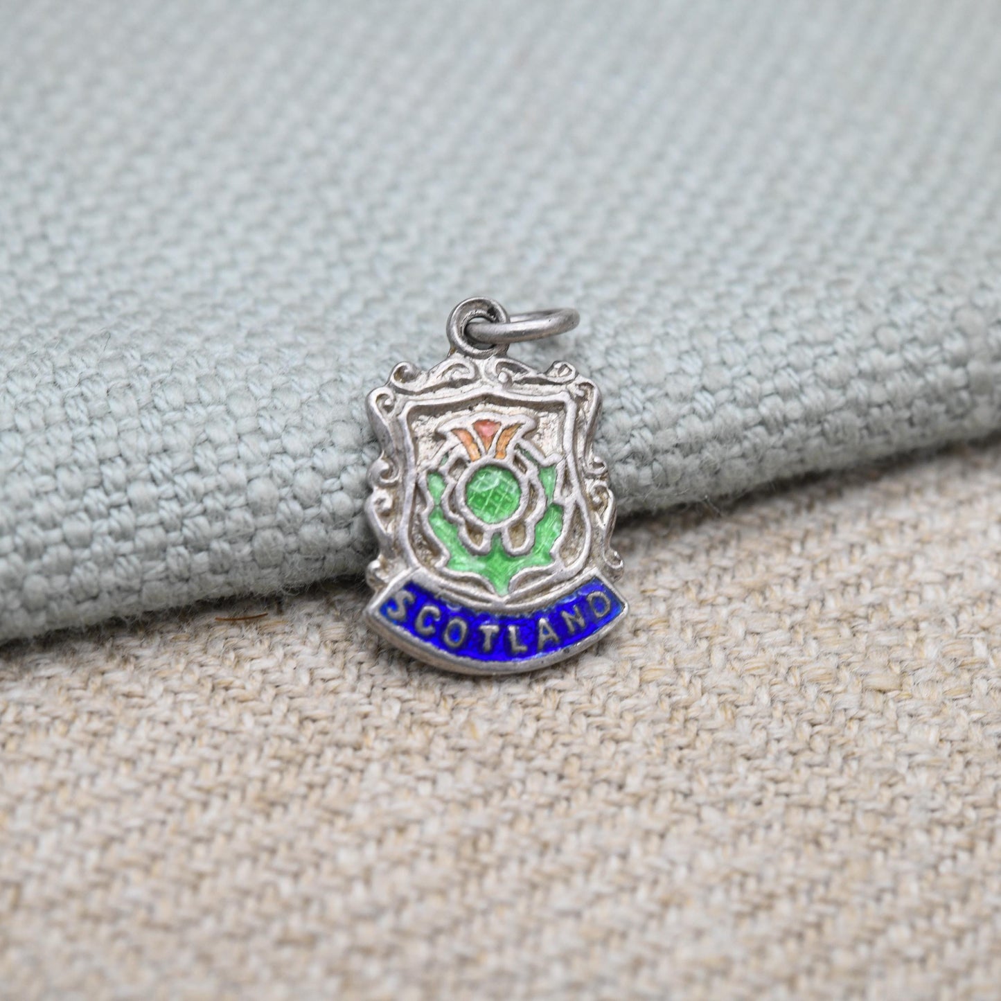 Vintage Sterling Silver Scotland Charm Pendant - Scottish | Scotland | Enamel | Souvenir Gift for Charm Bracelet