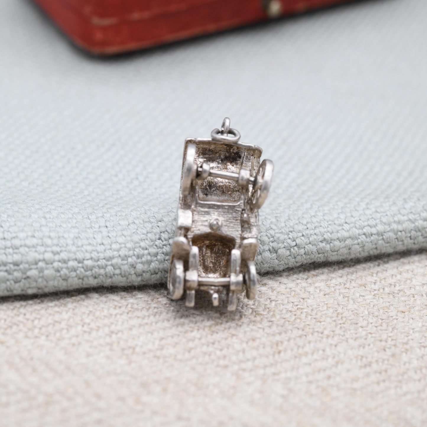 Vintage Sterling Silver Mini Car Charm Pendant - Vintage Car | Souvenir Gift for Charm Bracelet