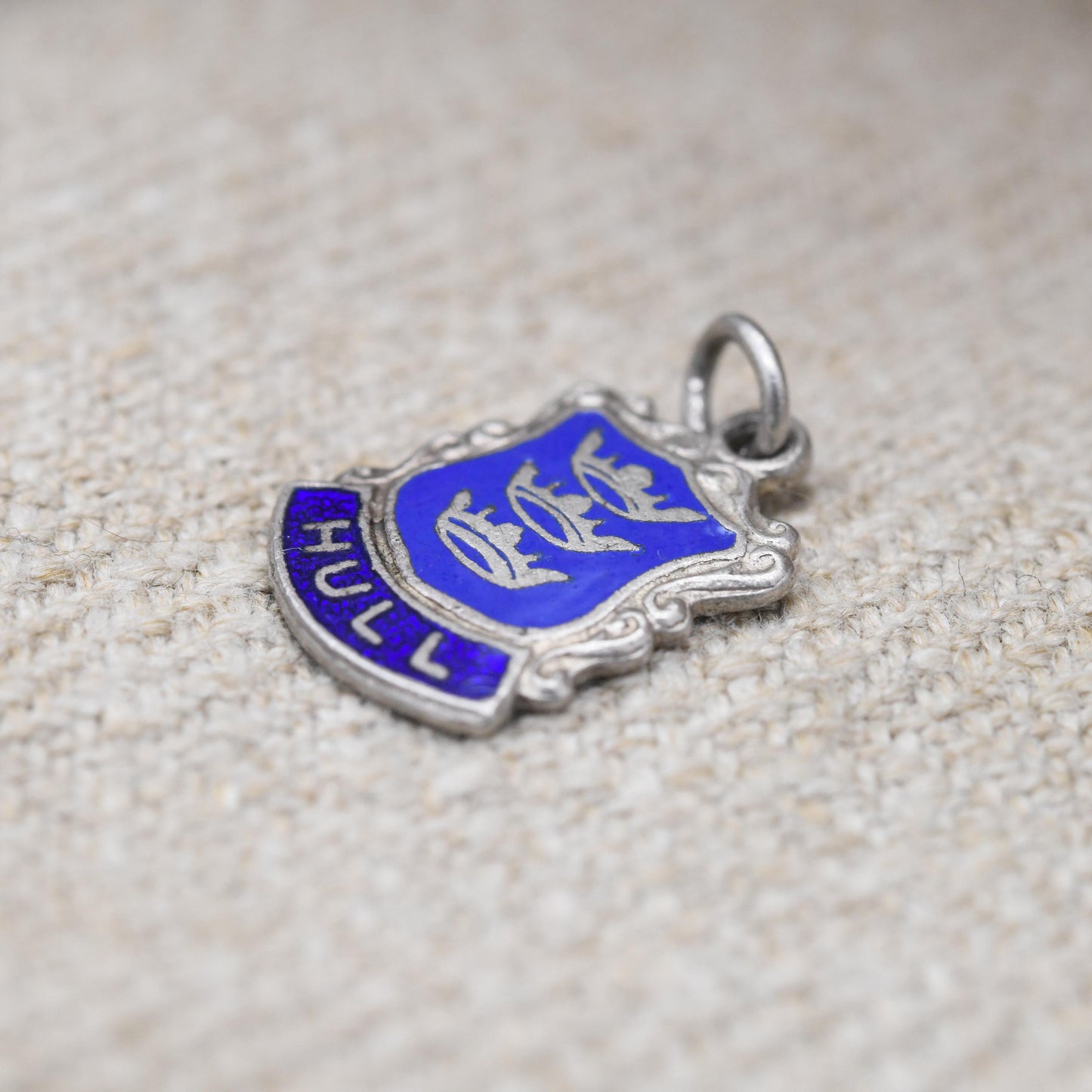 Vintage Sterling Silver Hull Charm Pendant - England | East Yorkshire | Souvenir Gift for Charm Bracelet
