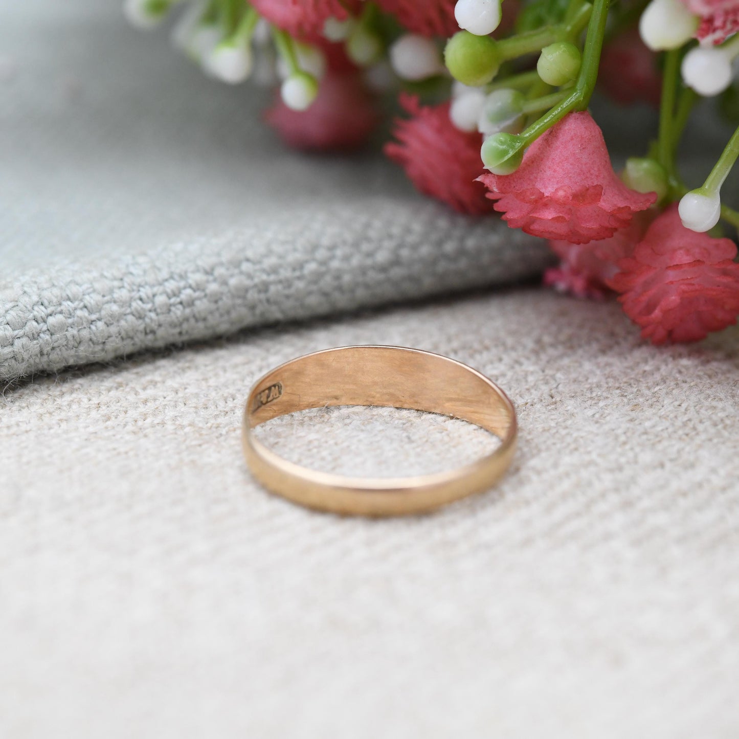 Antique Victorian 9ct Gold Mizpah Ring W&JS - for Restoration Missing a Gemstone | UK Size - L | US Size - 6