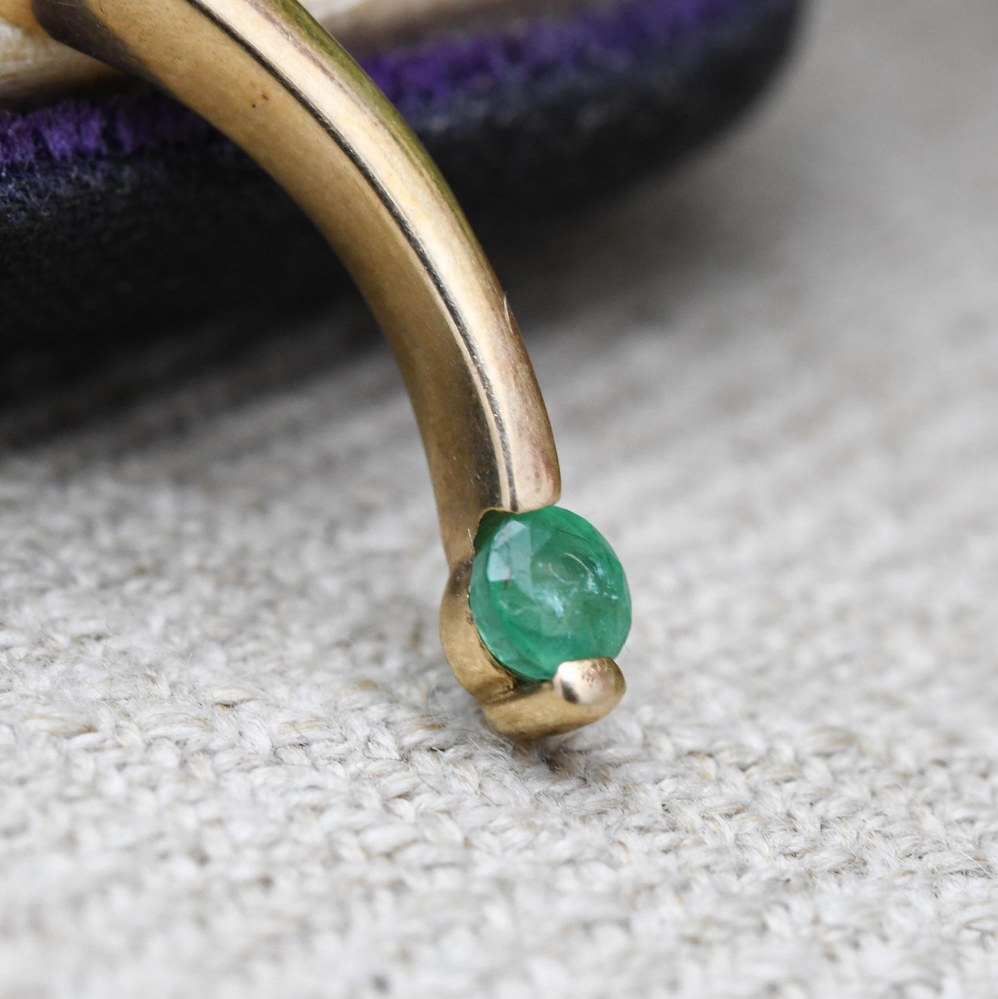 Vintage 9ct Gold Emerald Pendant - Green | Necklace Gold Jewellery Gift