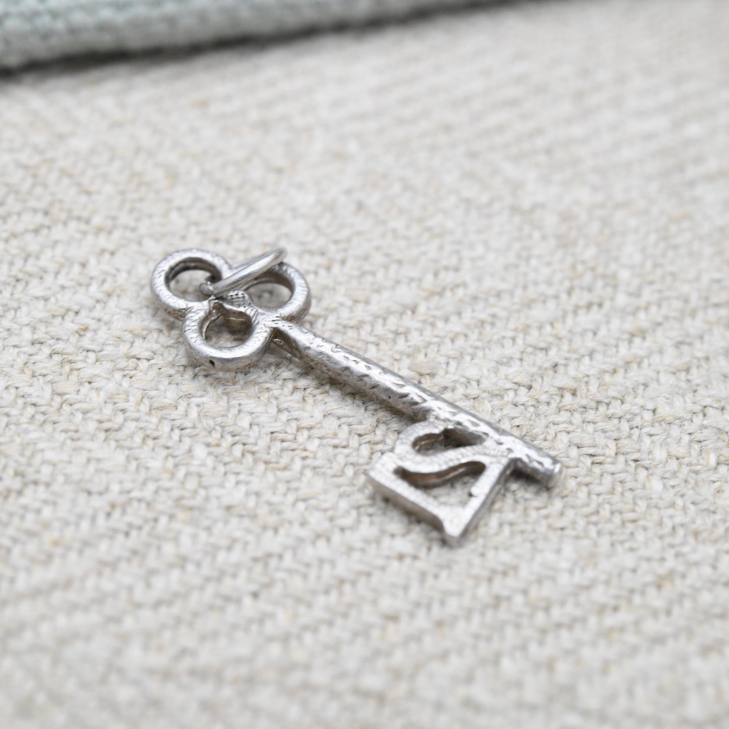 Vintage Sterling Silver 21 Key Charm Pendant - Birthday | Best Wishes | Door | Lock | Souvenir Gift for Charm Bracelet