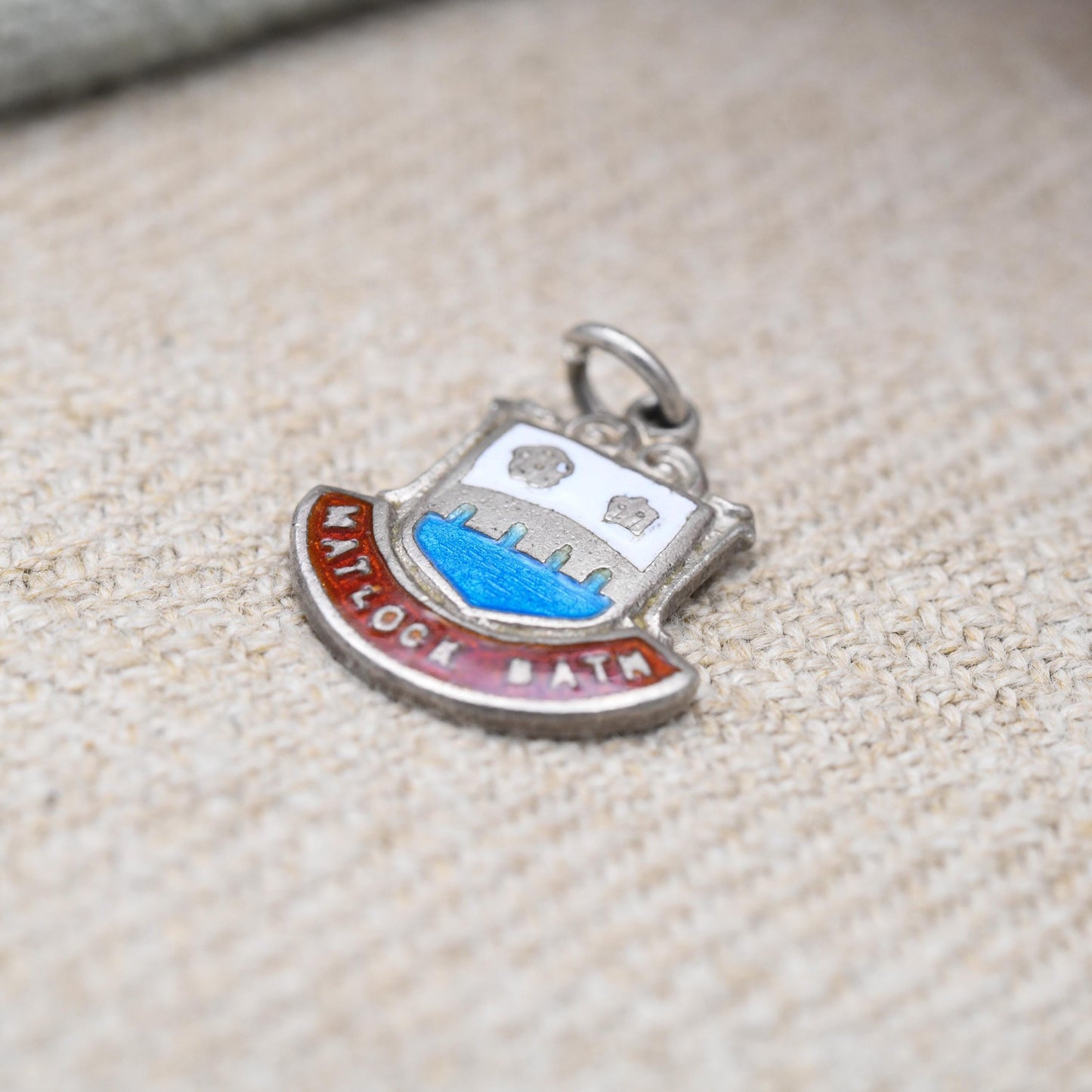 Vintage Sterling Silver Matloch Bath Charm Pendant - England | Derbyshire | Souvenir Gift for Charm Bracelet