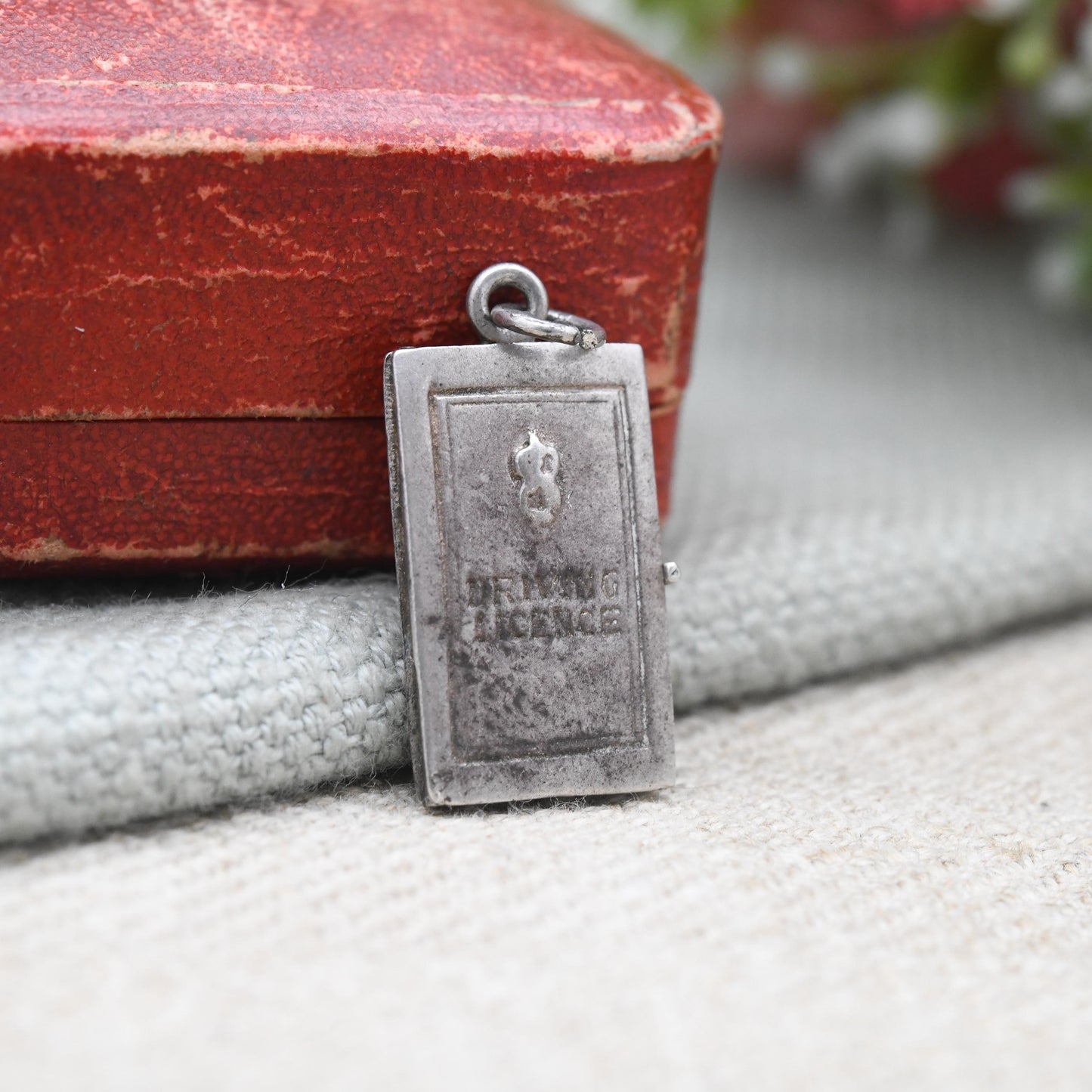 Vintage Sterling Silver Opening Driving License Charm Pendant - Licence | Opening Book | Travel | Gift for Charm Bracelet Necklace Stack