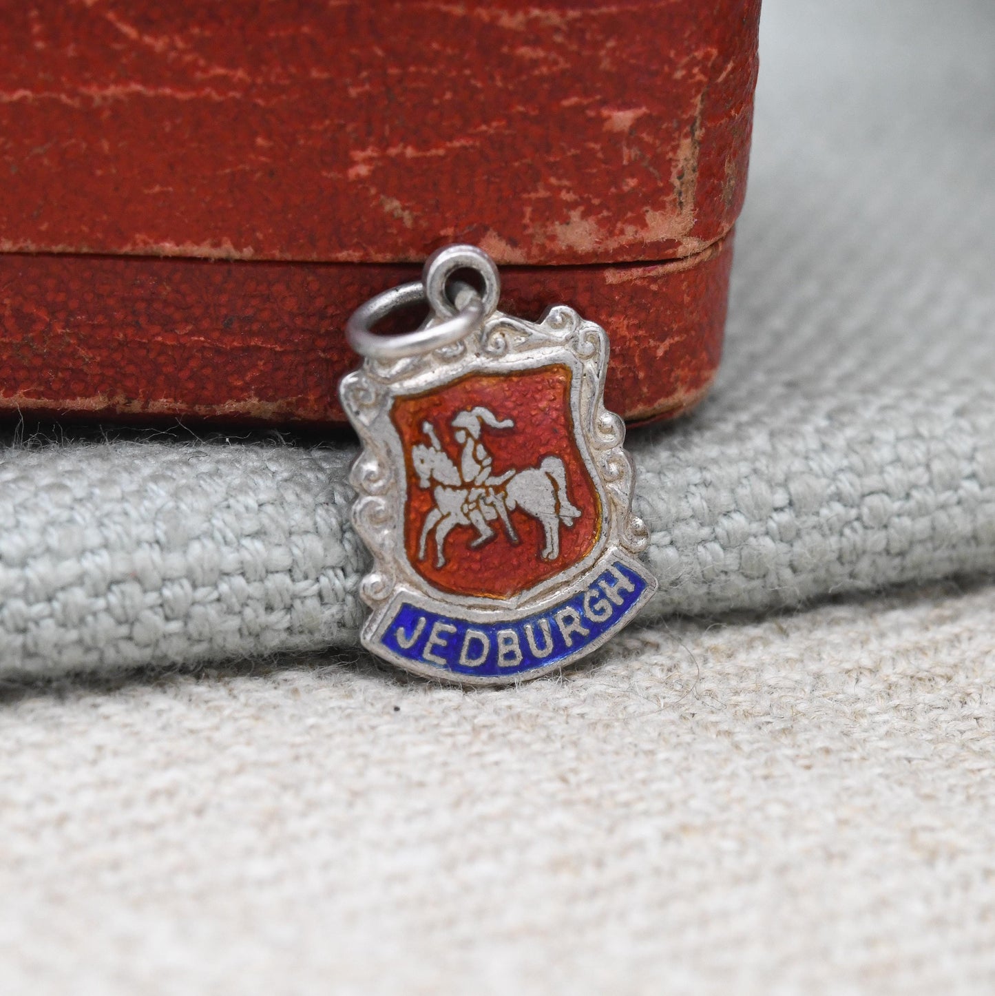 Vintage Sterling Silver Jedburgh Charm Pendant - Scottish | Scotland | Jedburgh | Enamel | Souvenir Gift for Charm Bracelet