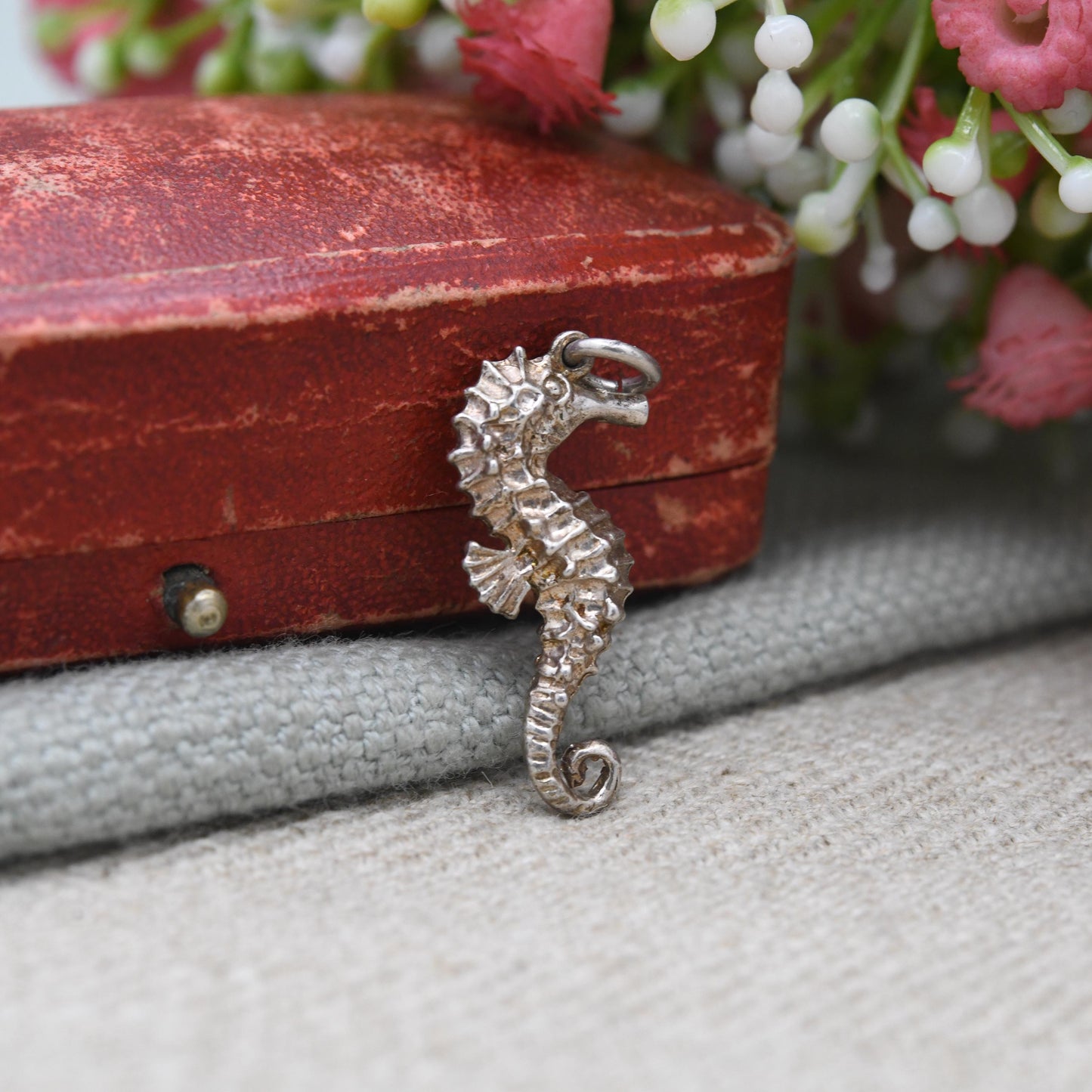 Sterling Silver Seahorse Charm Pendant - Cute Sea Creature Pendant | Gift for Charm Bracelet Necklace Stack
