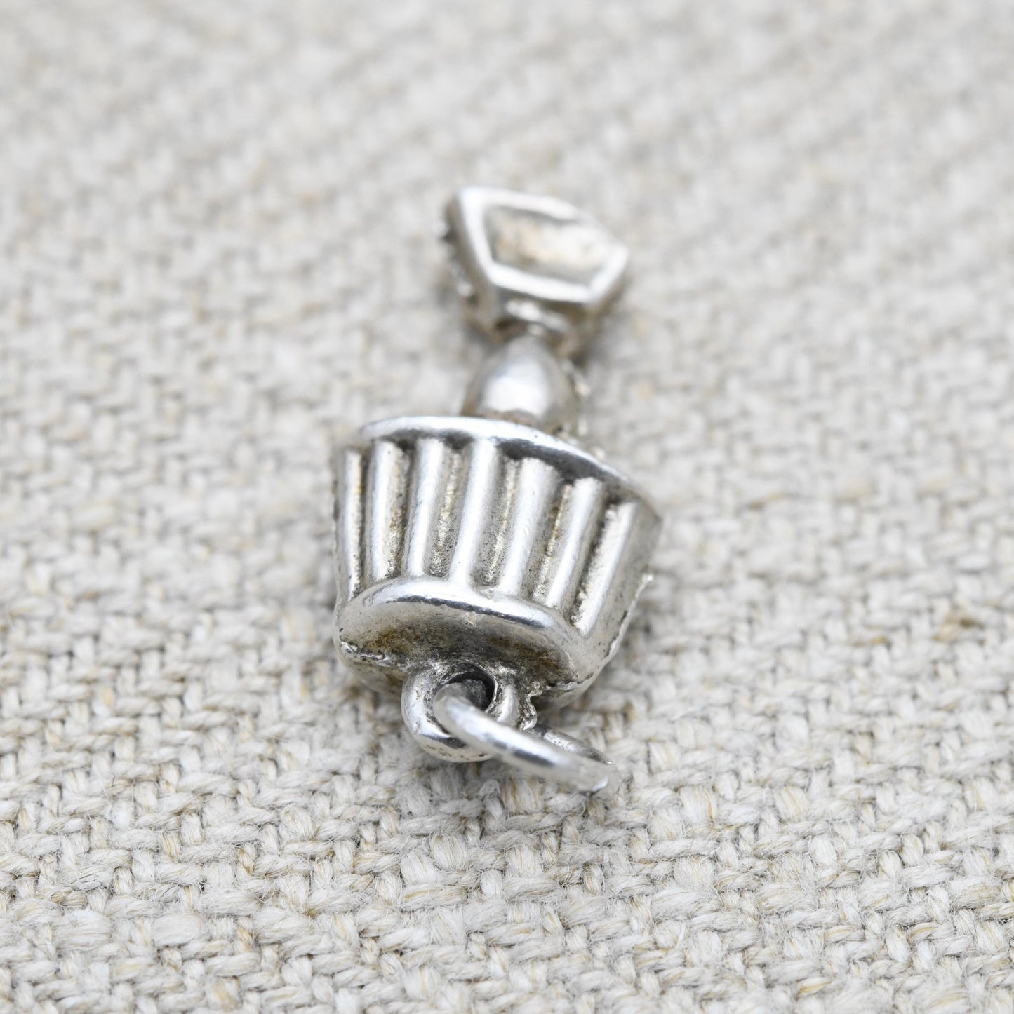 Vintage Sterling Silver Lamp Charm Pendant - Light | Cute | Lighting | Bed Side Lamp | Gift for Charm Bracelet