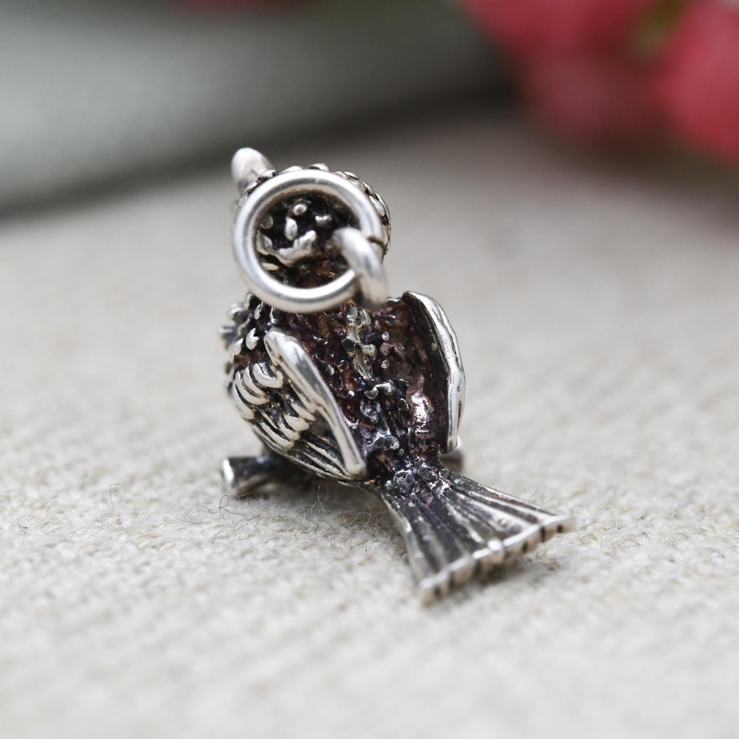 Vintage Sterling Silver Bird Charm Pendant - Song Bird | Gift for Charm Bracelet