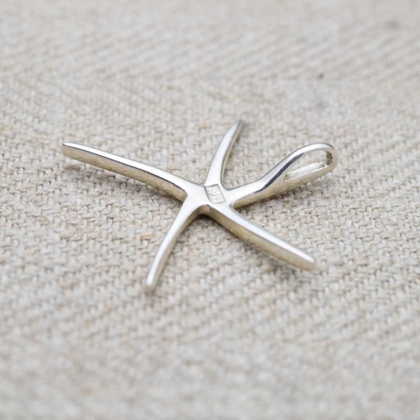 Vintage Sterling Silver Starfish Pendant - Animal Charm | Sea | Ocean | Pendant Charm Necklace Stack