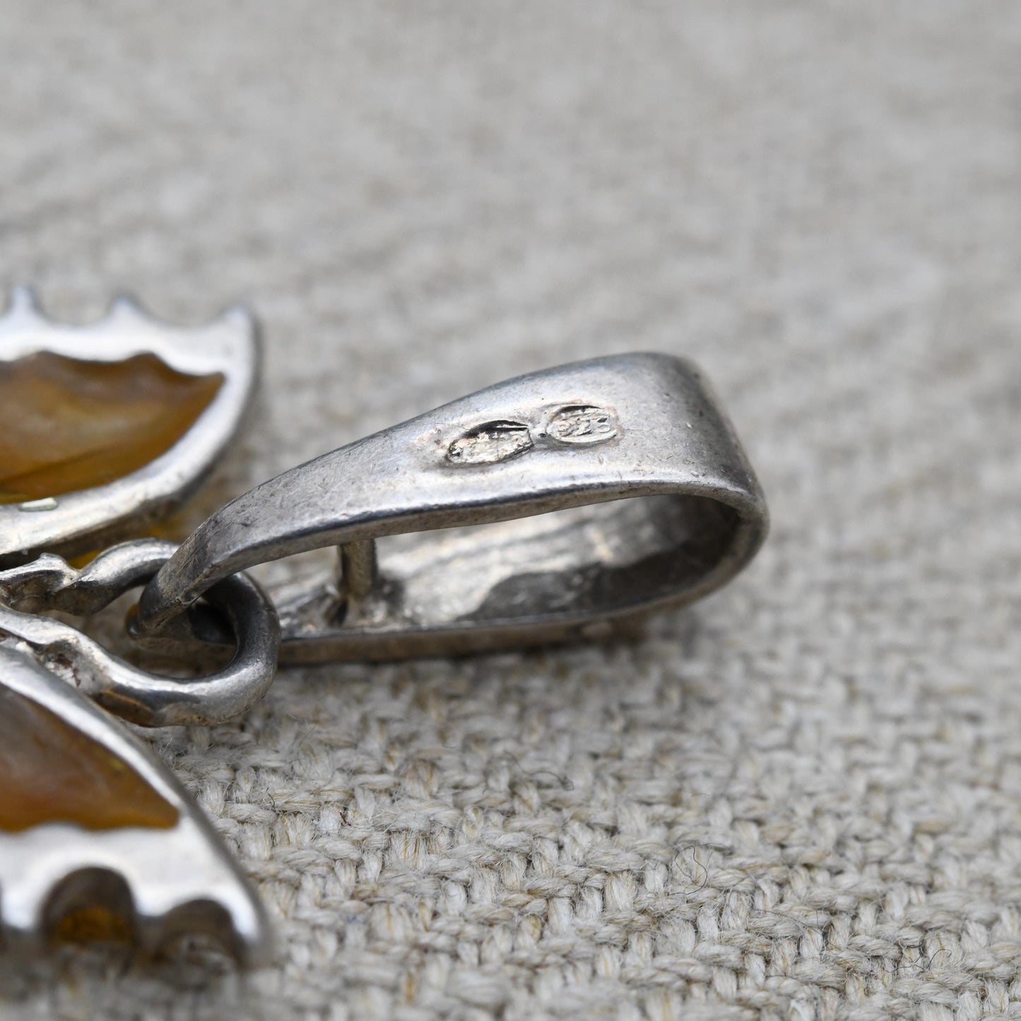 Vintage Sterling Silver Butterfly Pendant with Plique a Jour Wings - Yellow and Green Stained Glass | Pendant Charm Necklace Stack