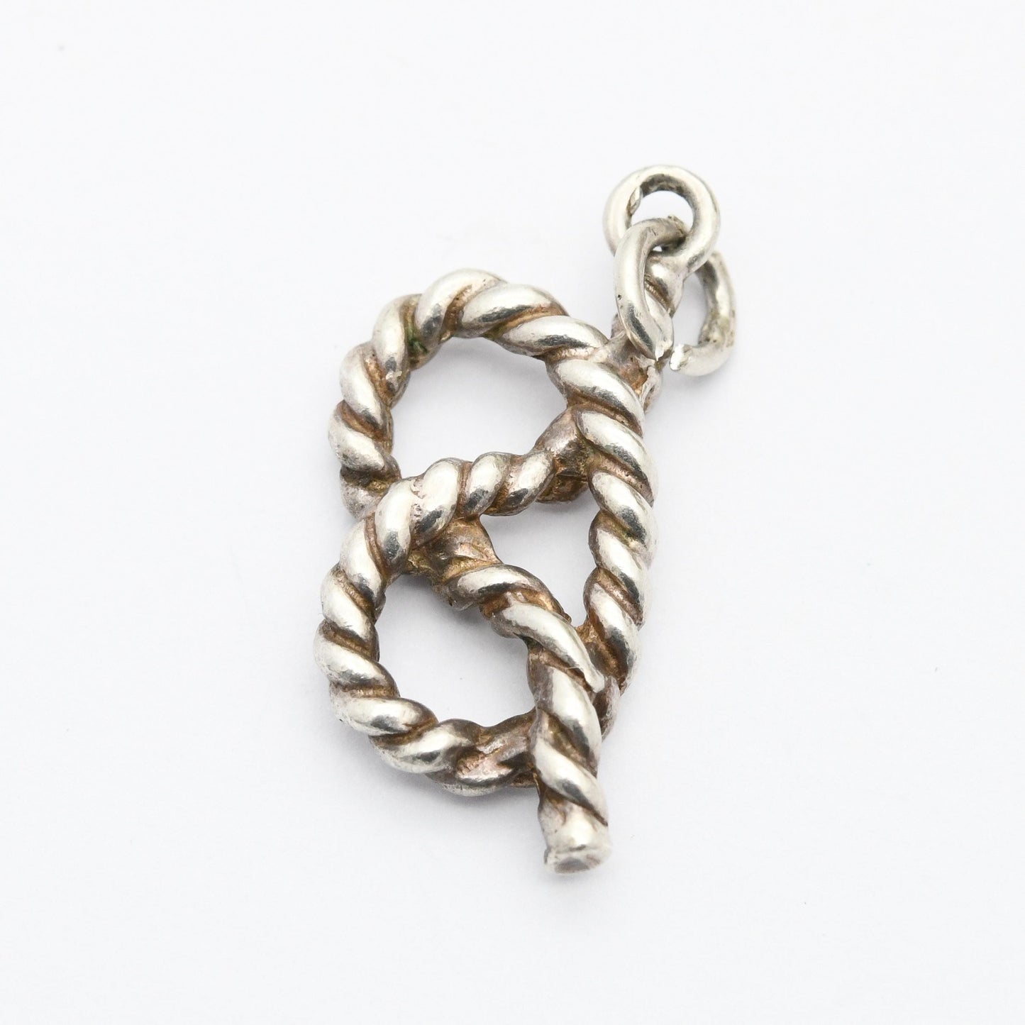 Vintage Sterling Silver Rope Knot Pendant Charm - Naval Knot | Maritime Charm | Charm Pendant for Charm Necklace