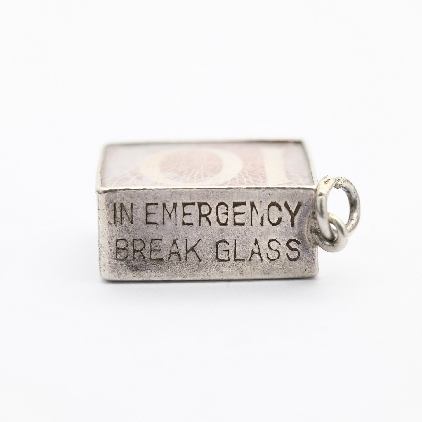 Vintage Sterling Silver Old British Ten Shilling Note in Emergency Case Charm Pendant - Emergency Savings | Souvenir Gift for Charm Bracelet