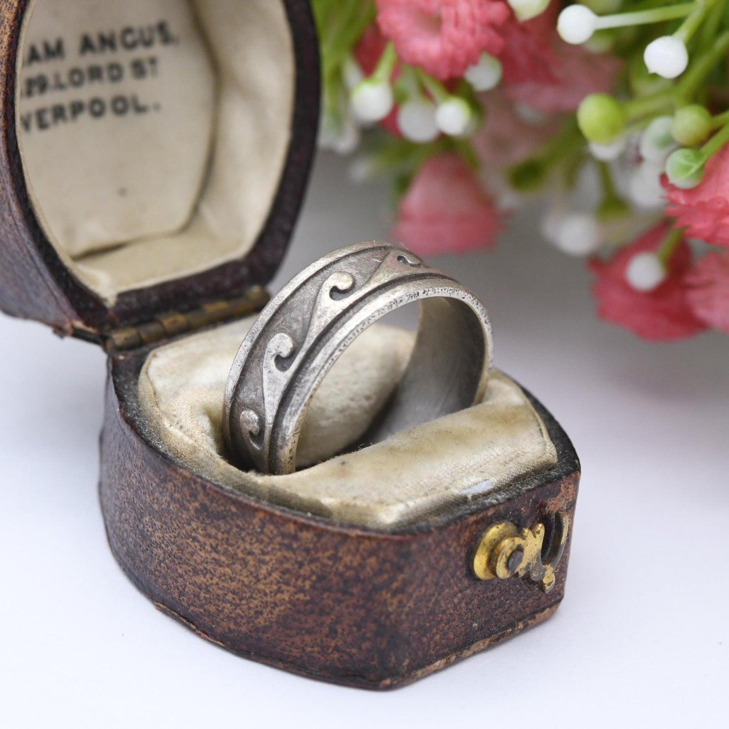Vintage Silver Wave Form Ring - Wave Pattern Band | UK Size - O 1/2 | US Size - 7 3/4