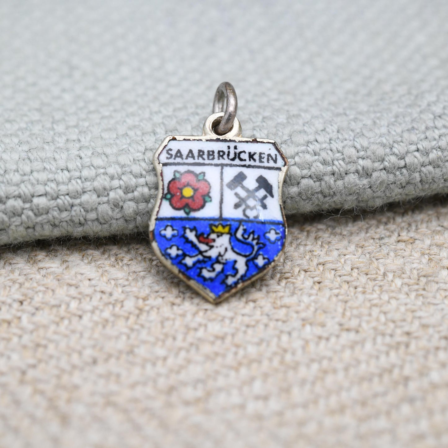 Vintage Silver Saarbrucken Charm Pendant - German Charm | Germany | Souvenir Gift for Charm Bracelet