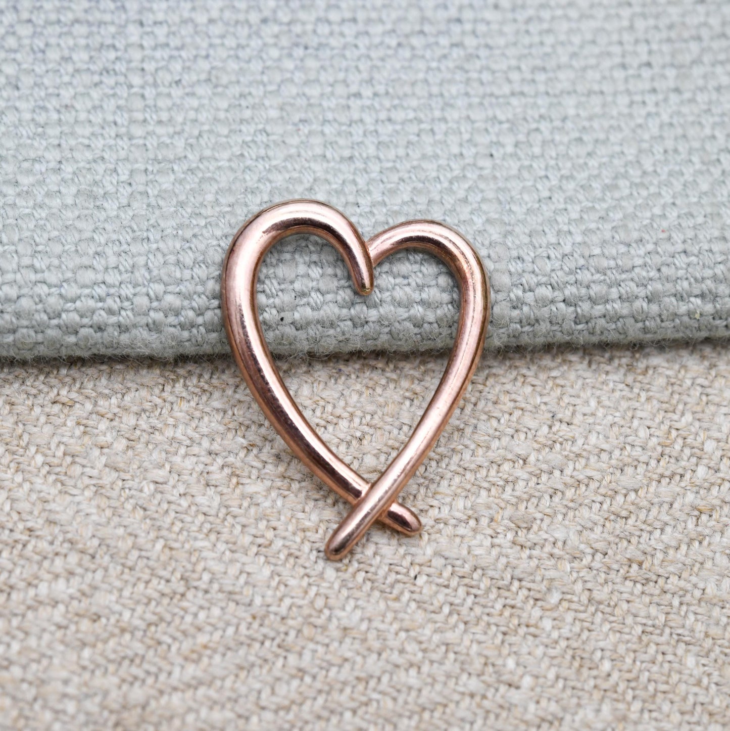 Vintage Sterling Silver Rose Love Heart Pendant - Love Heart Shape | Openwork Heart | Pendant for Necklace