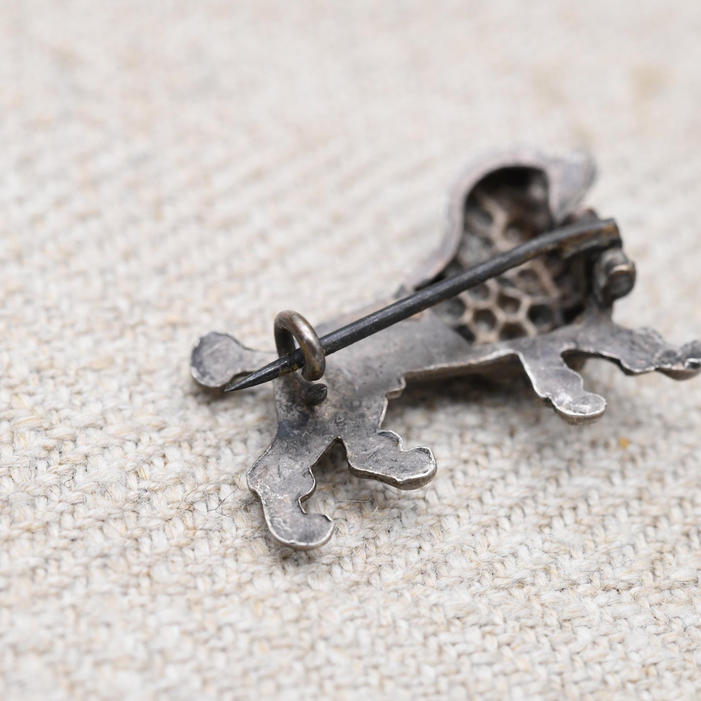 Antique Sterling Silver Victorian French Poodle Dog Brooch - Highly Detailed Dog | Dog Pin | Anniversary Birthday Gift for Her
