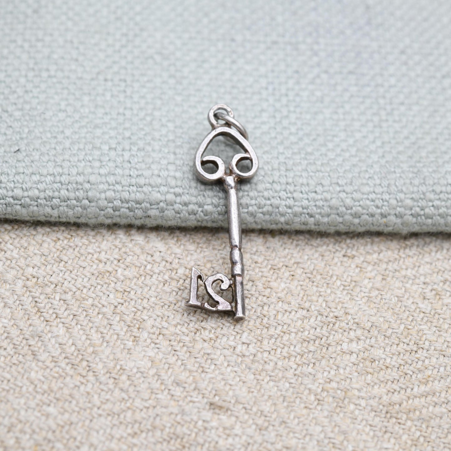 Vintage Sterling Silver 21 Key Charm Pendant - Birthday | Best Wishes | Door | Lock | Souvenir Gift for Charm Bracelet
