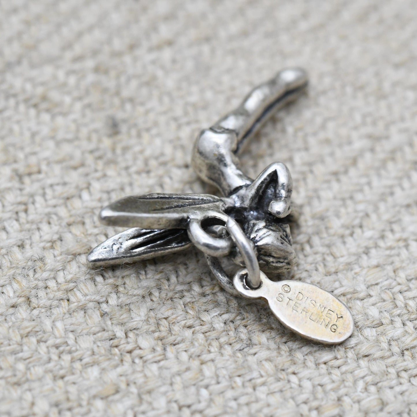 Vintage Tinker Bell Sterling Silver Charm Pendant Disneyland Paris - Official Walt Disney Productions Character Detailed | Charm Bracelet