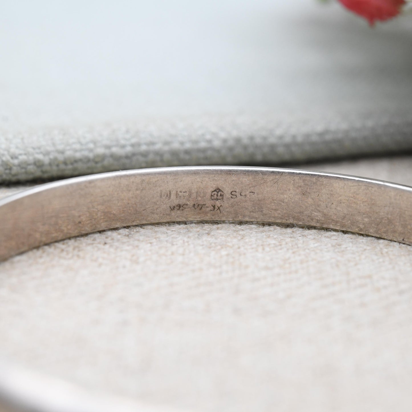 Vintage Sterling Silver Floral Bangle Bracelet 1988 - Gorgeous Victorian Aesthetic Style | Mid-Century | Gift for Her