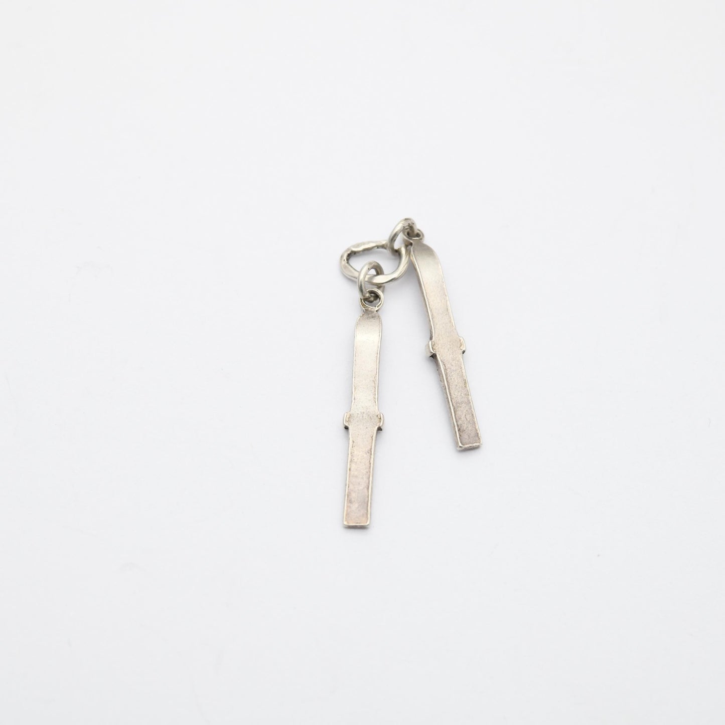 Vintage Sterling Silver Ski's Charm Pendant - Skiing | Ski | Snow Sport | Winter | Gift for Charm Bracelet